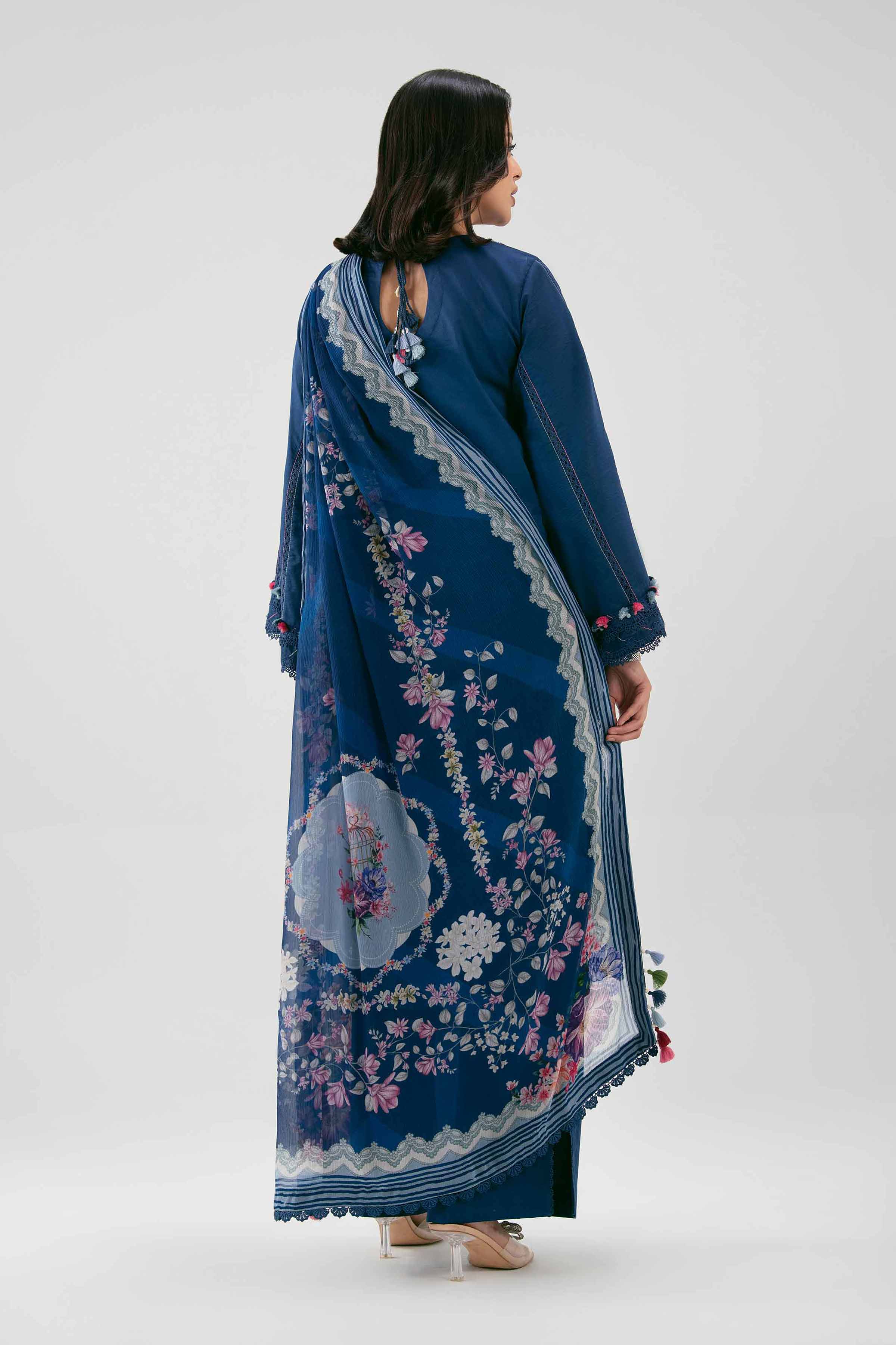 3 Piece - Digital Printed Embroidered Suit - 42601225