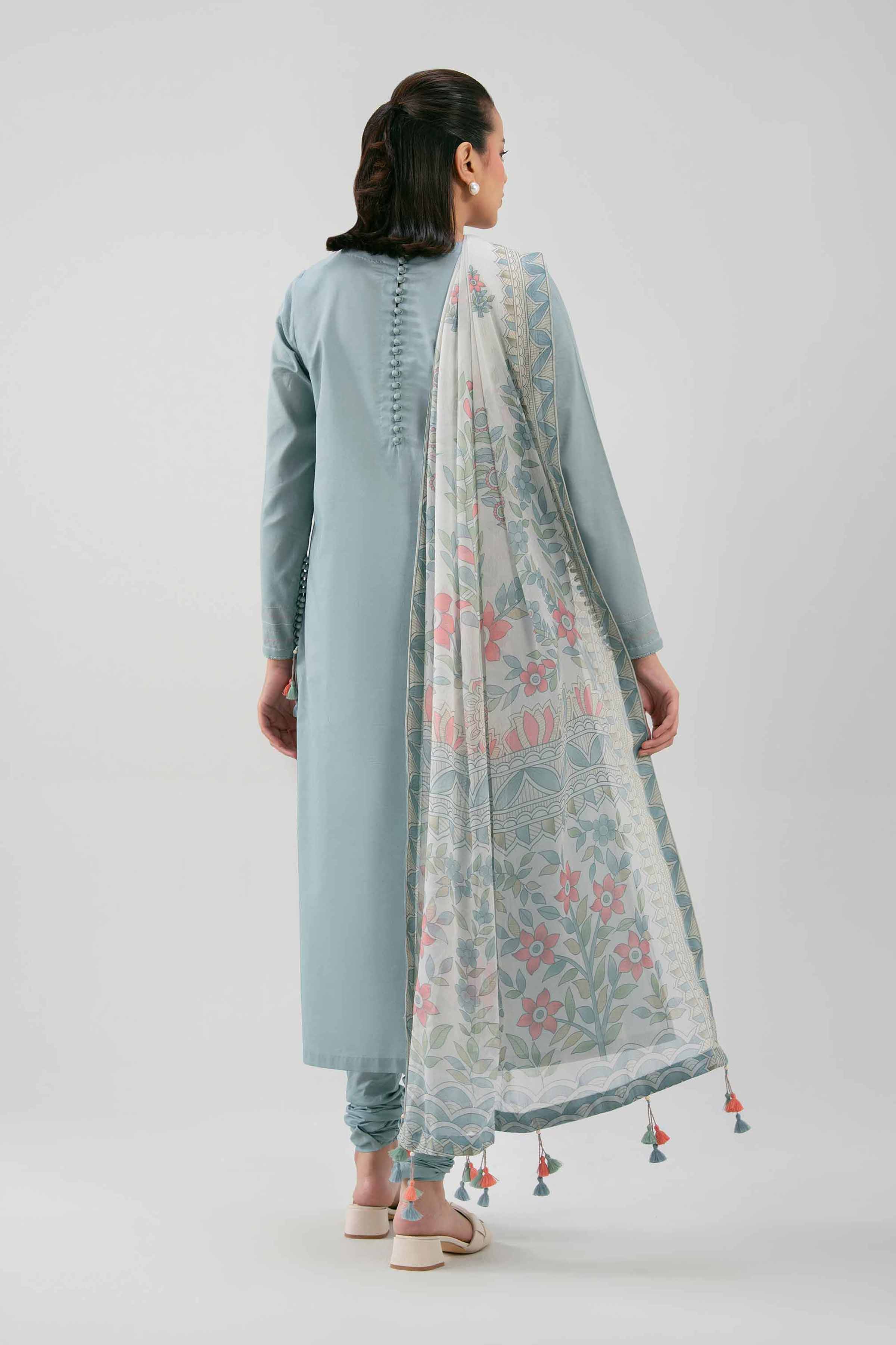 3 Piece - Digital Printed Embroidered Suit - 42601230