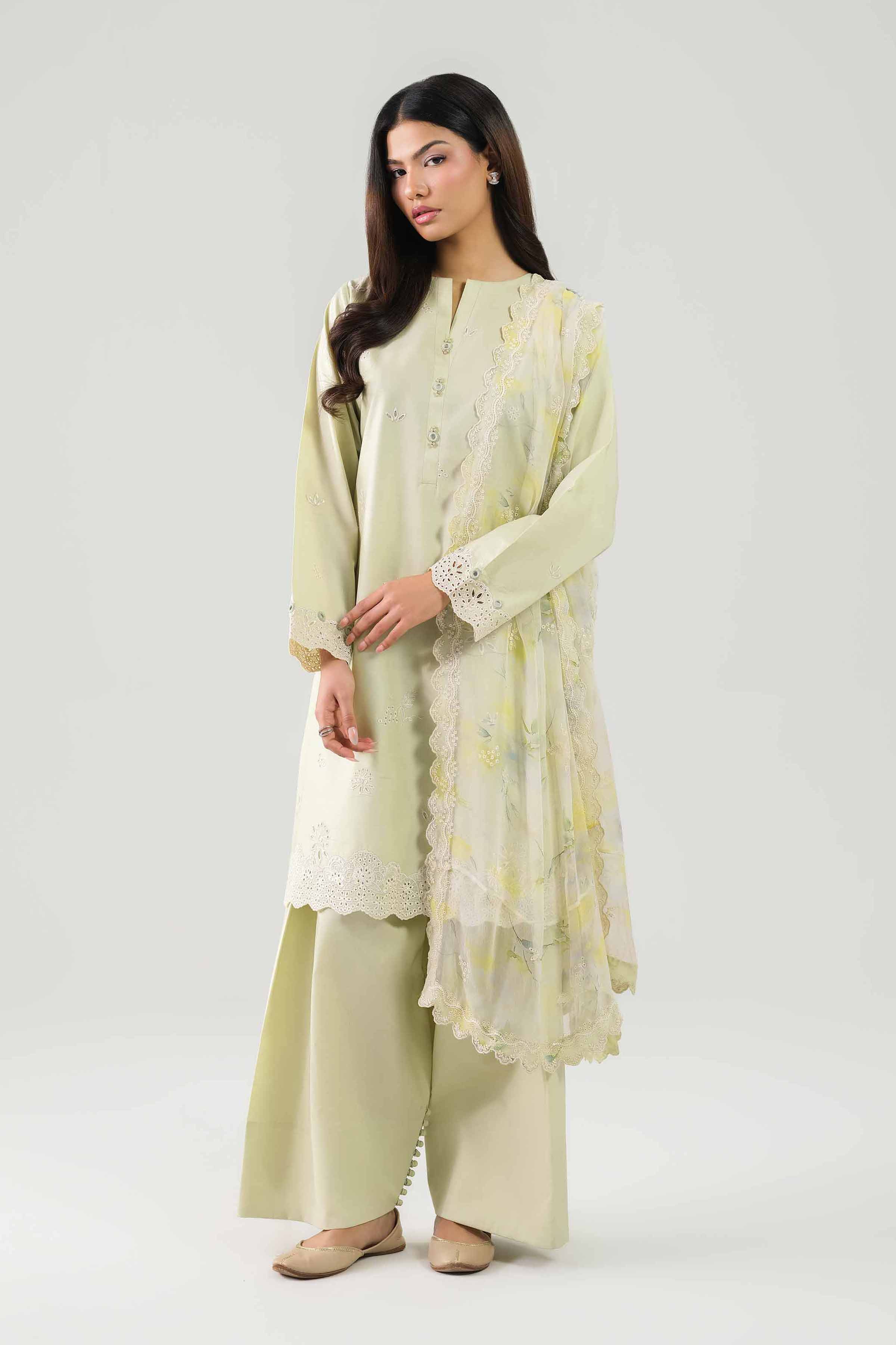 3 Piece - Digital Printed Embroidered Suit - 42601231