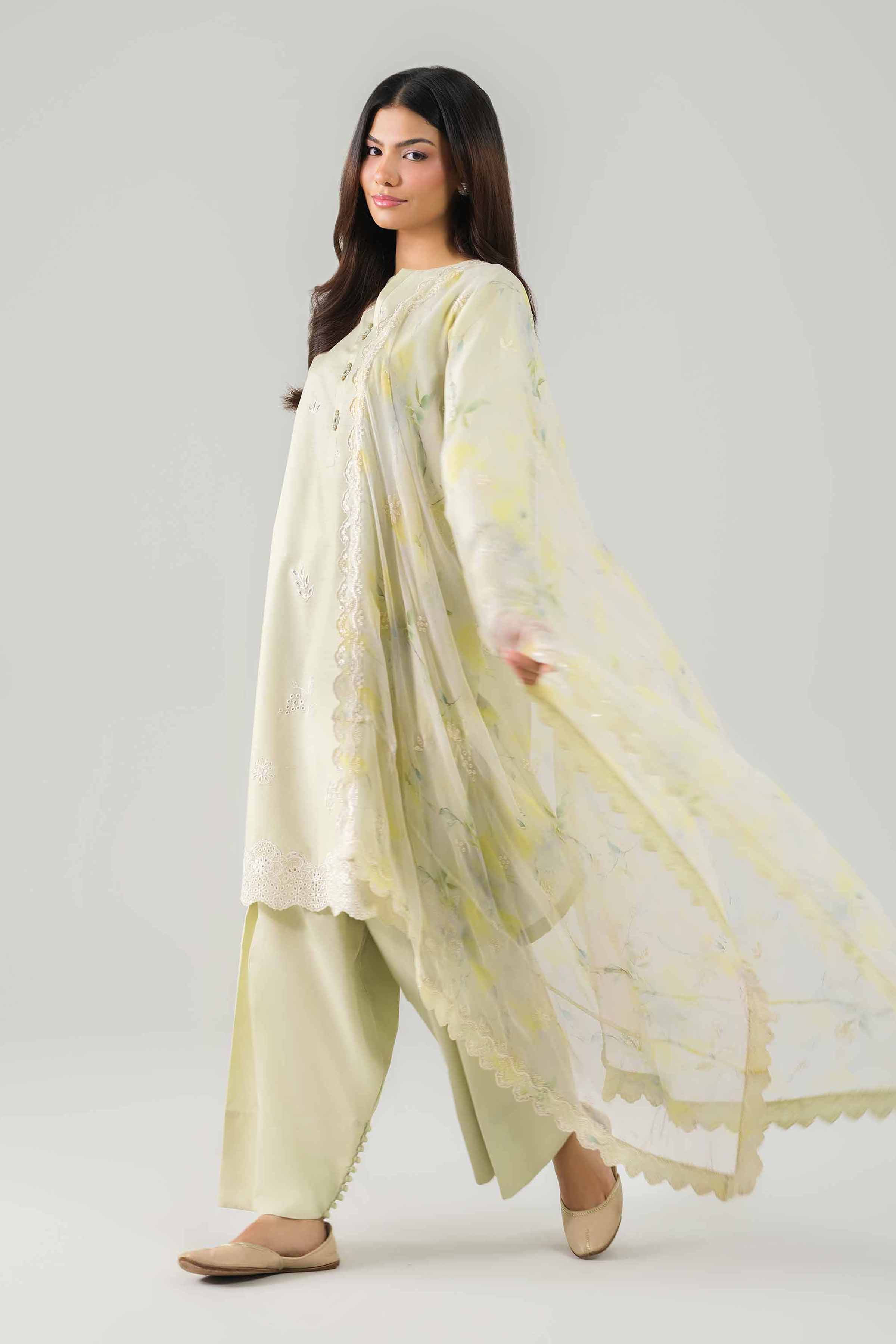 3 Piece - Digital Printed Embroidered Suit - 42601231