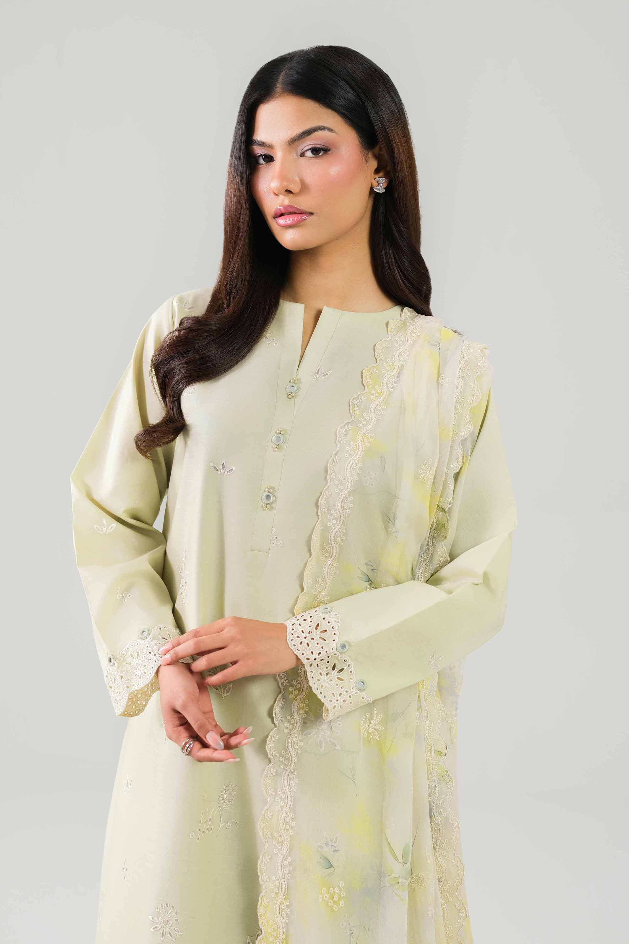 3 Piece - Digital Printed Embroidered Suit - 42601231