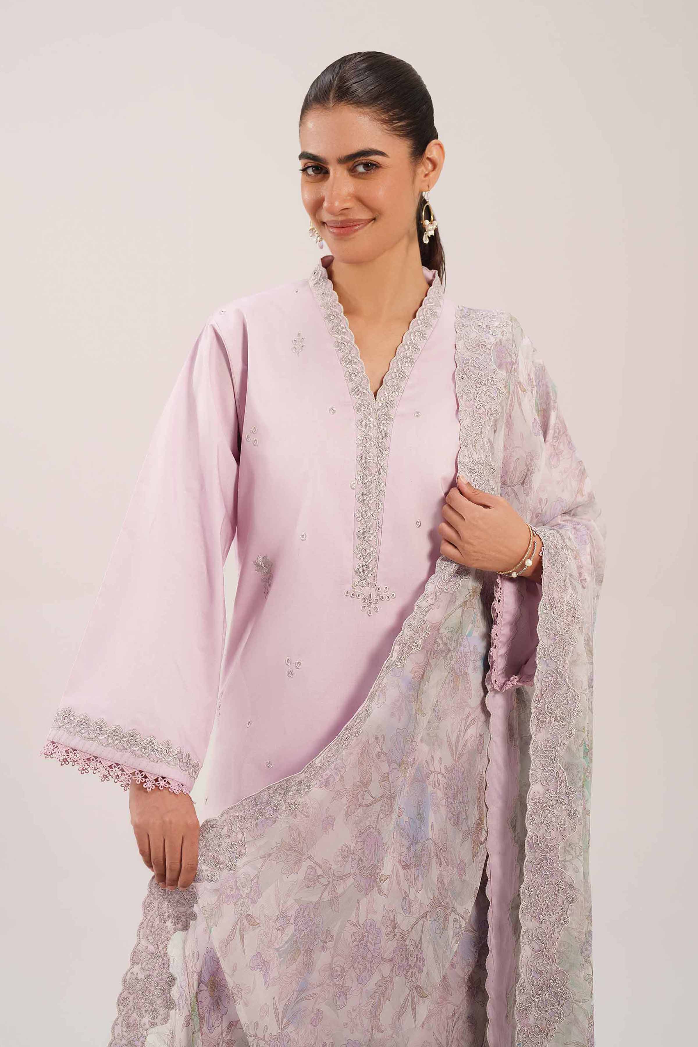 3 Piece - Digital Printed Embroidered Suit - 42601235