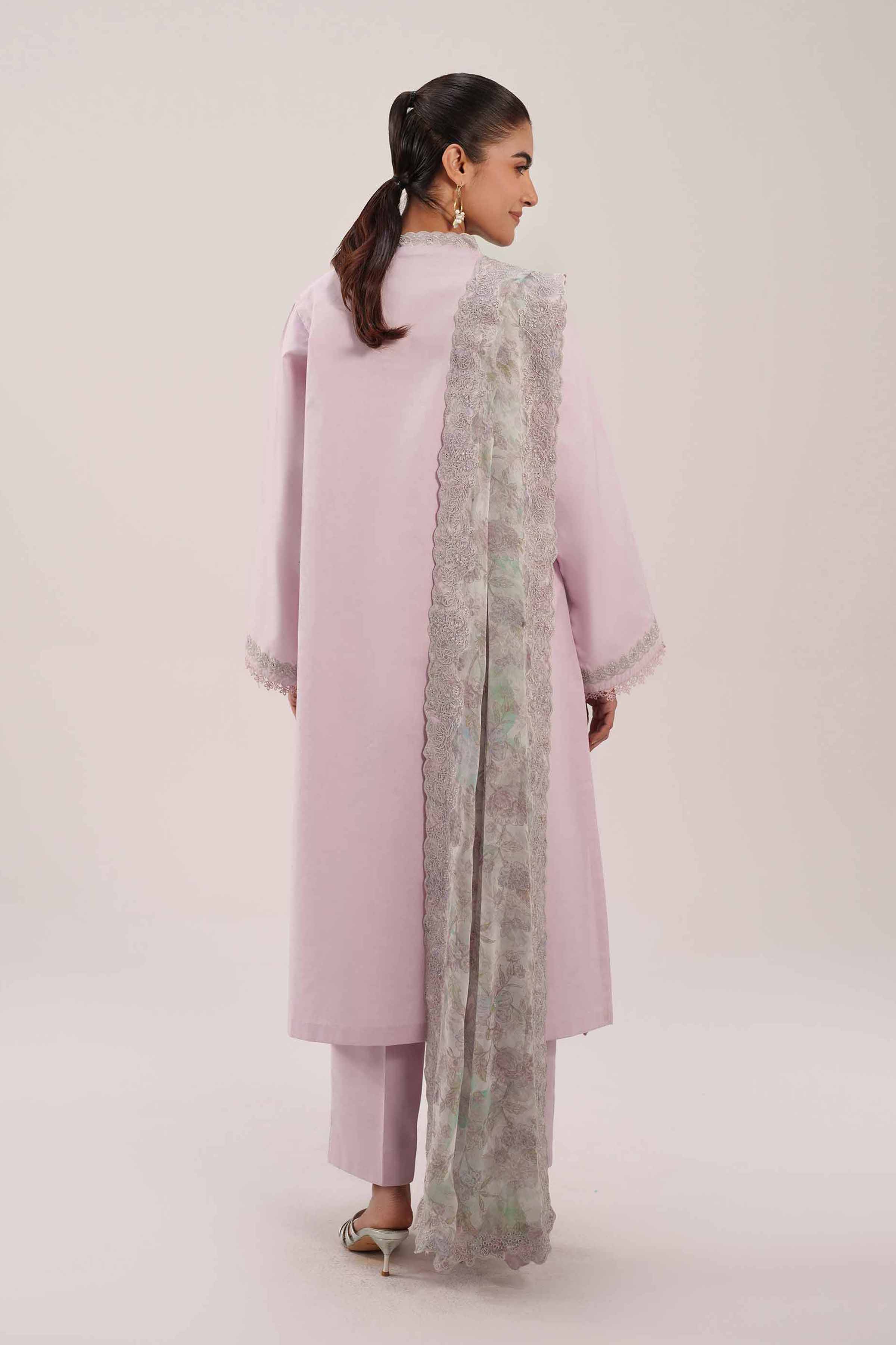 3 Piece - Digital Printed Embroidered Suit - 42601235