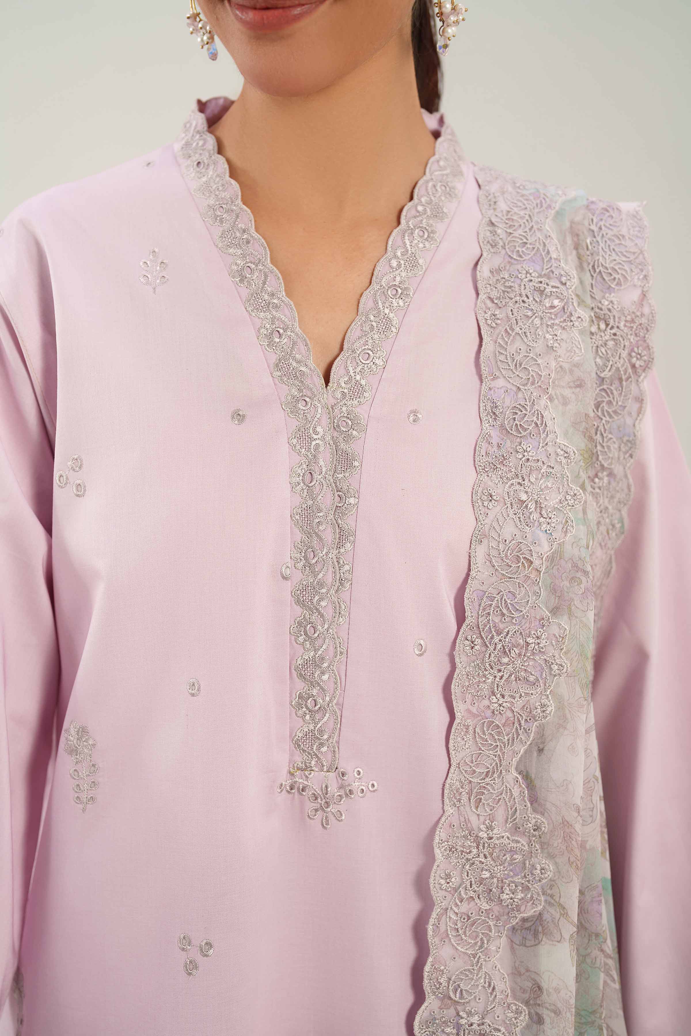 3 Piece - Digital Printed Embroidered Suit - 42601235