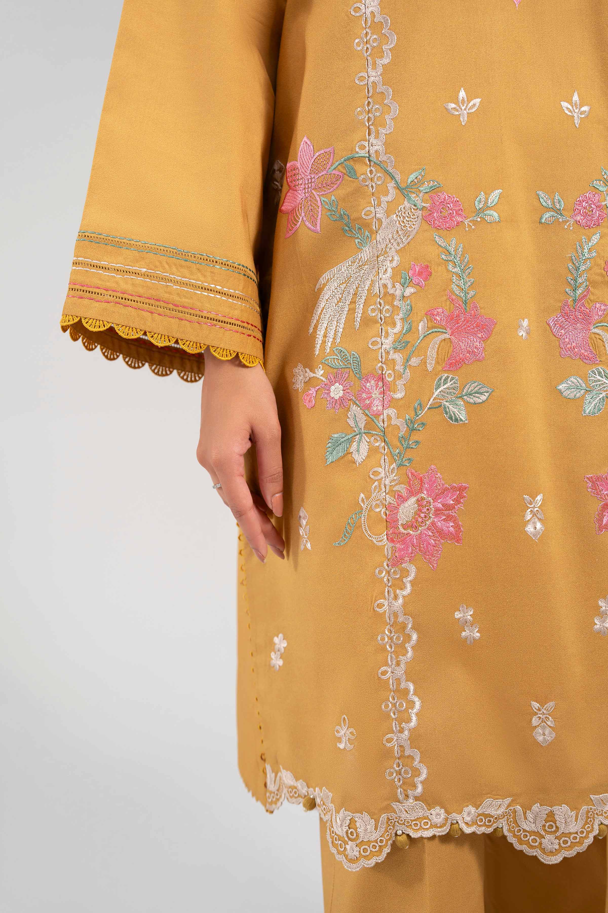 3 Piece - Printed Embroidered Suit - 42601271