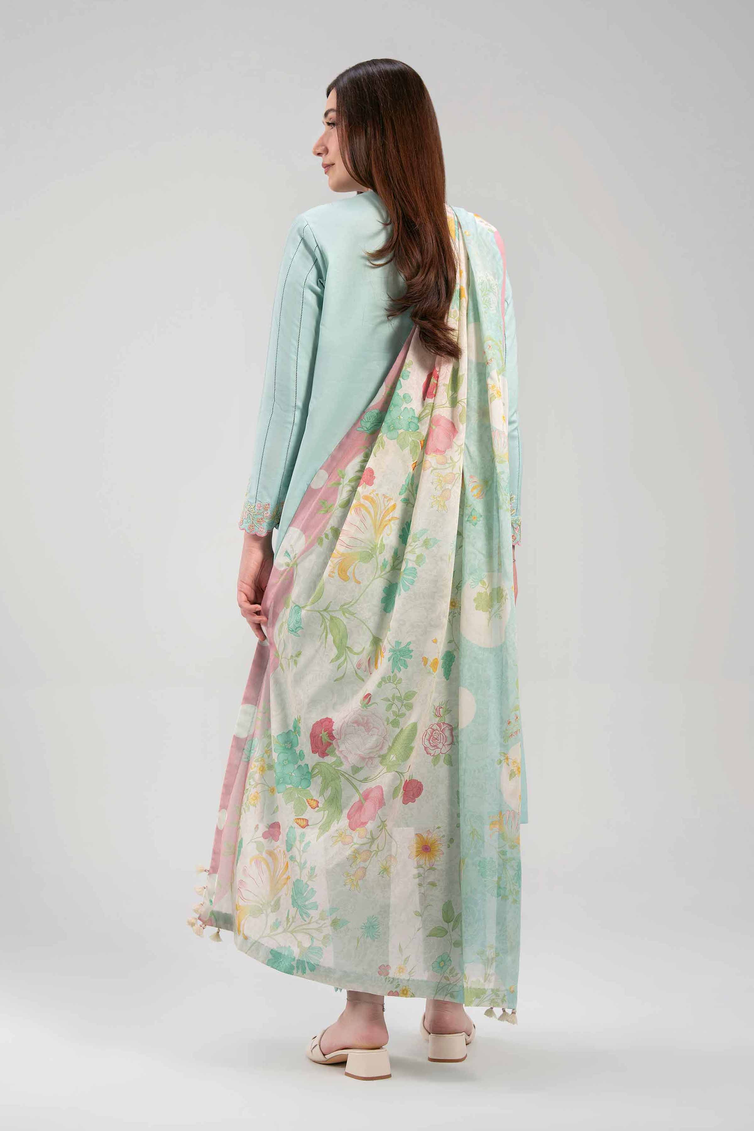 3 Piece - Printed Embroidered Suit - 42601272