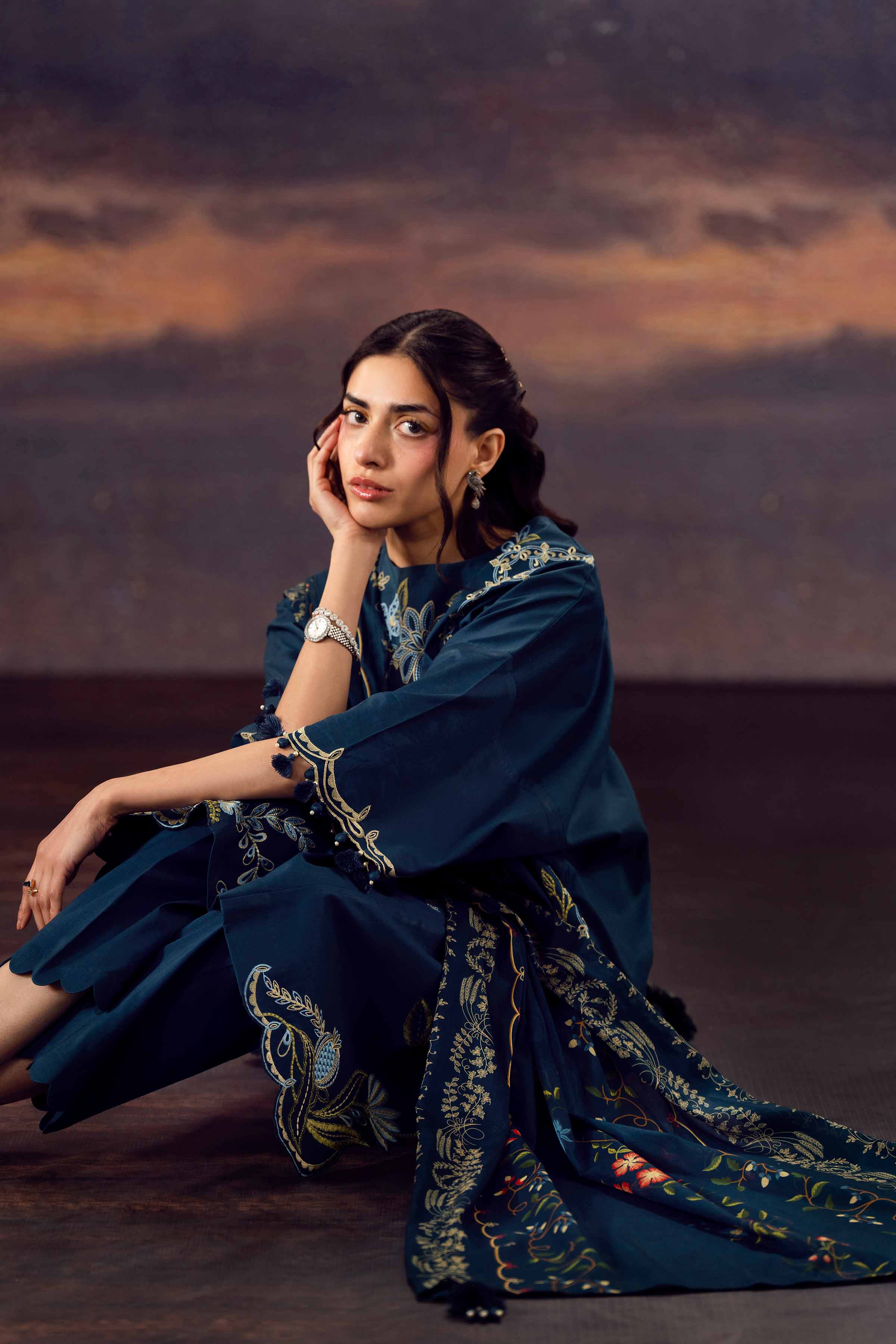 3 Piece - Printed Embroidered Suit - 42601275 - NishatUAE