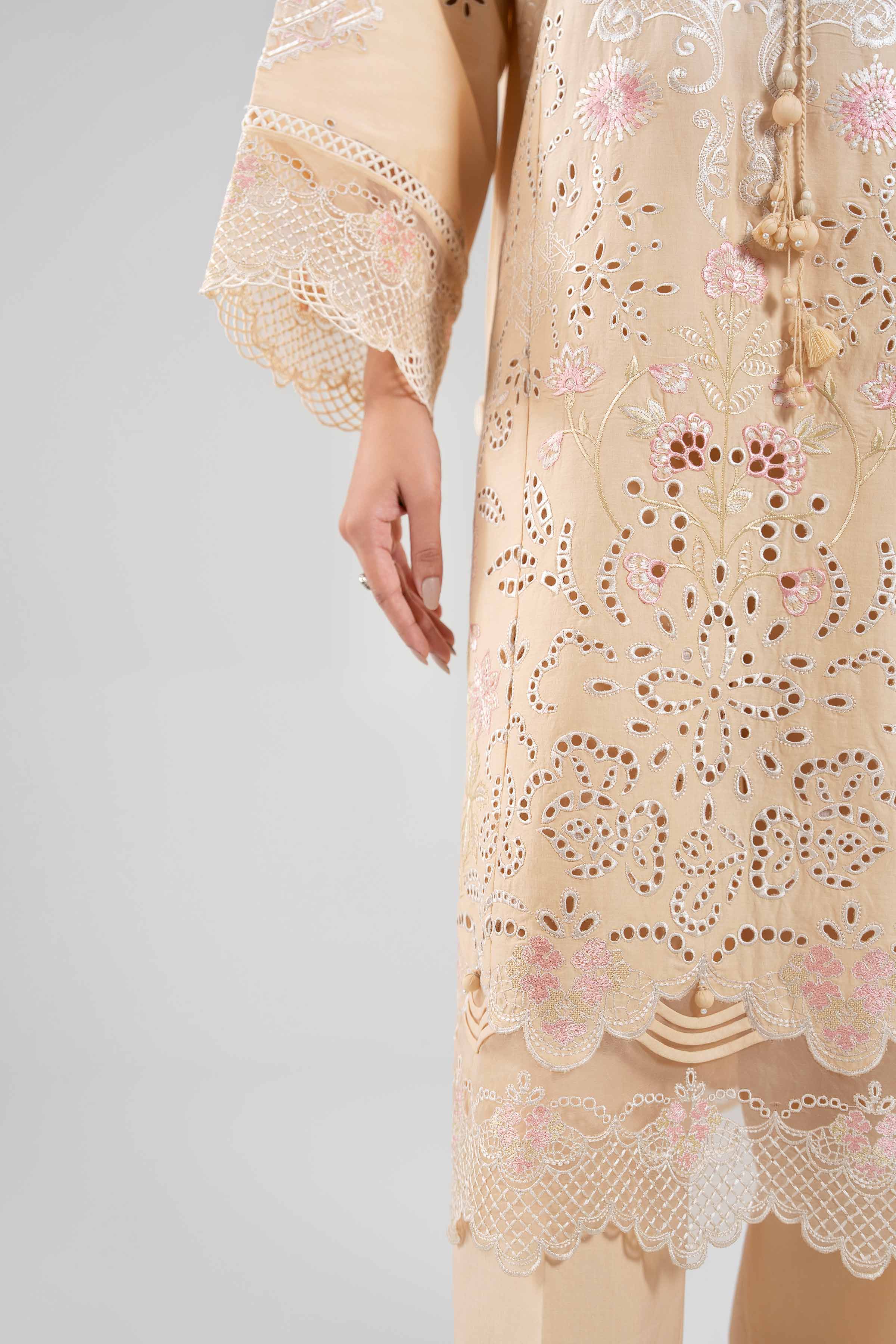 3 Piece - Digital Printed Embroidered Suit - 42601283 Yellow Lawn 3PC Embroidered