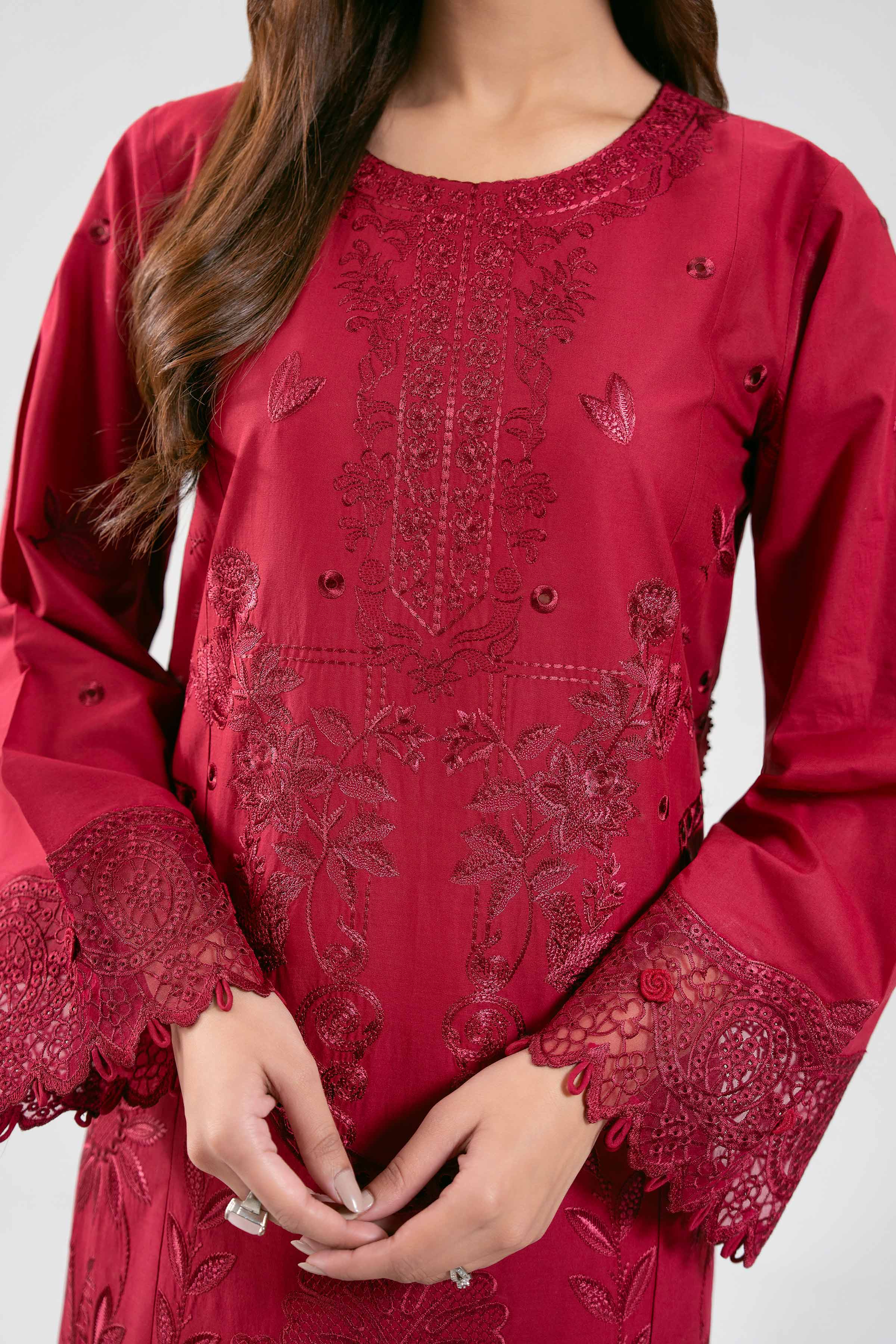 3 Piece - Embroidered Suit - 42601285 for Women - Unstitched Collection 