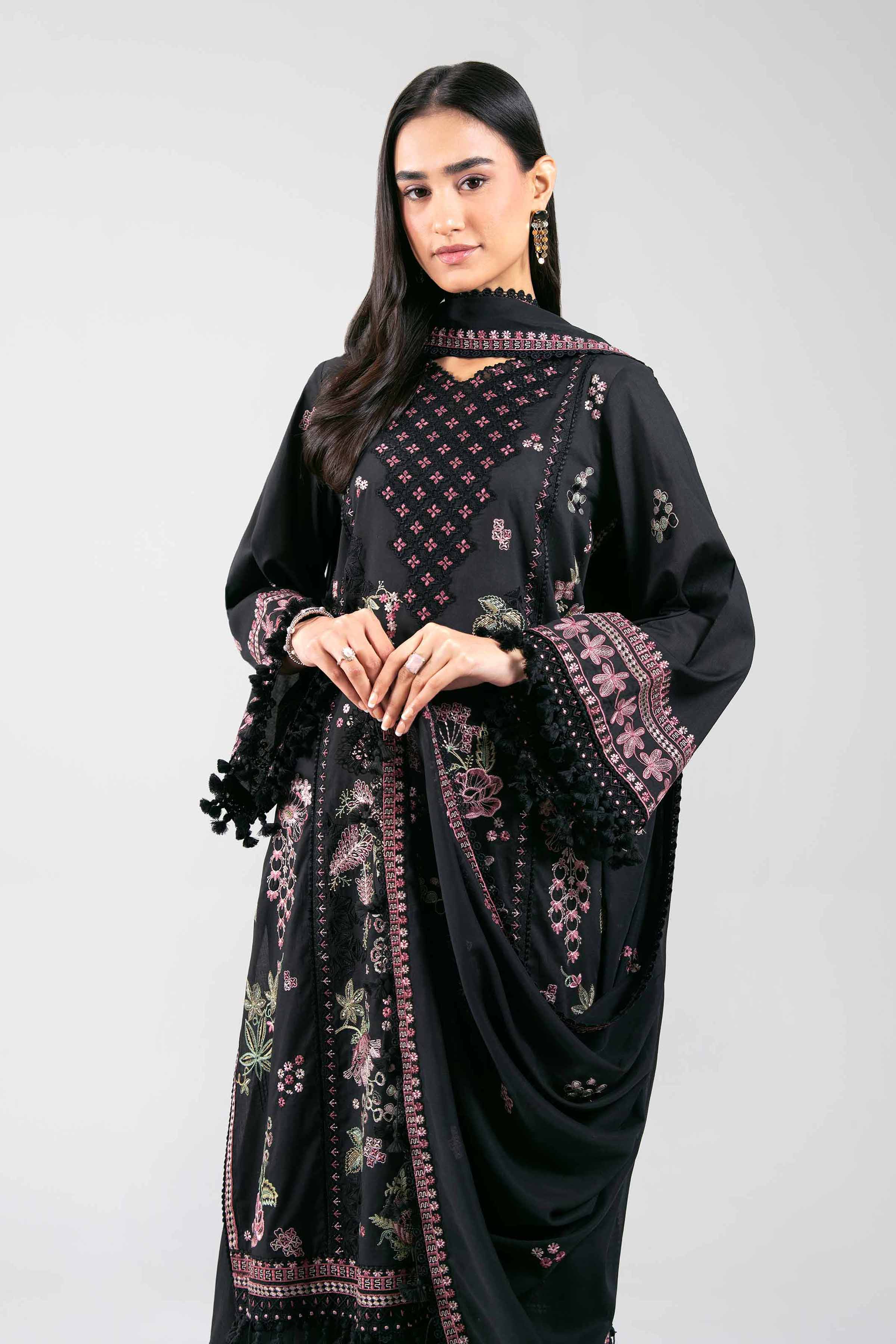 3 Piece - Embroidered Suit - 42601299 for Women - Unstitched Collection 