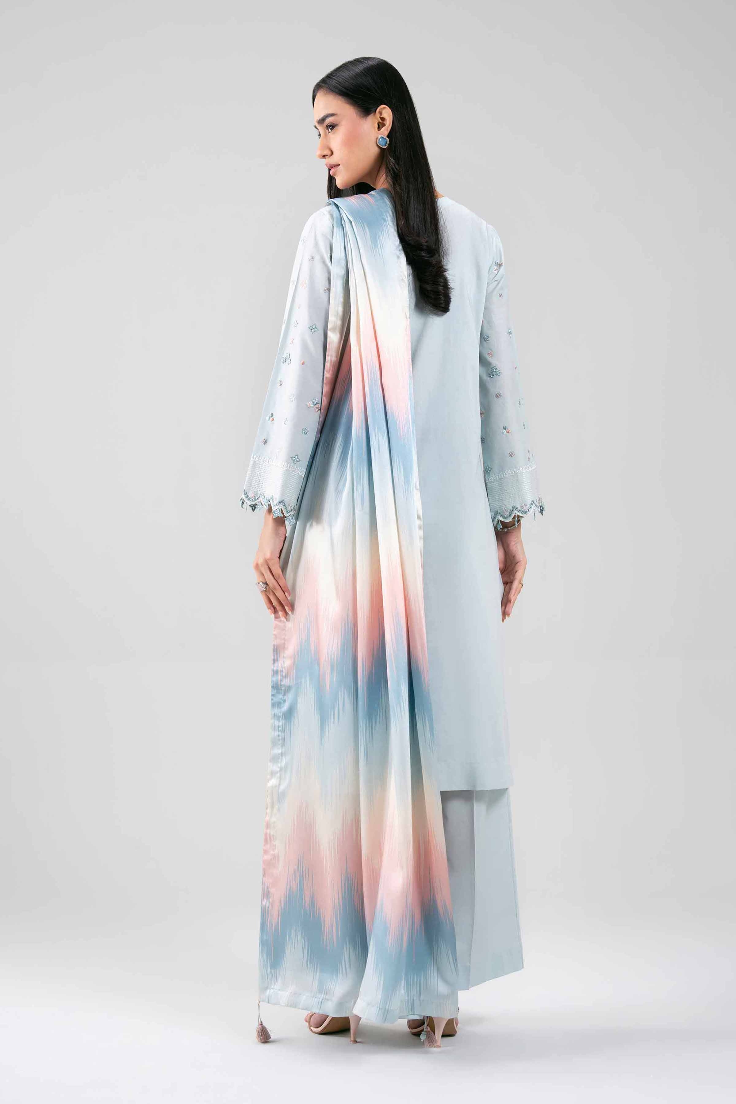 3 Piece - Digital Printed Embroidered Suit - 42601309