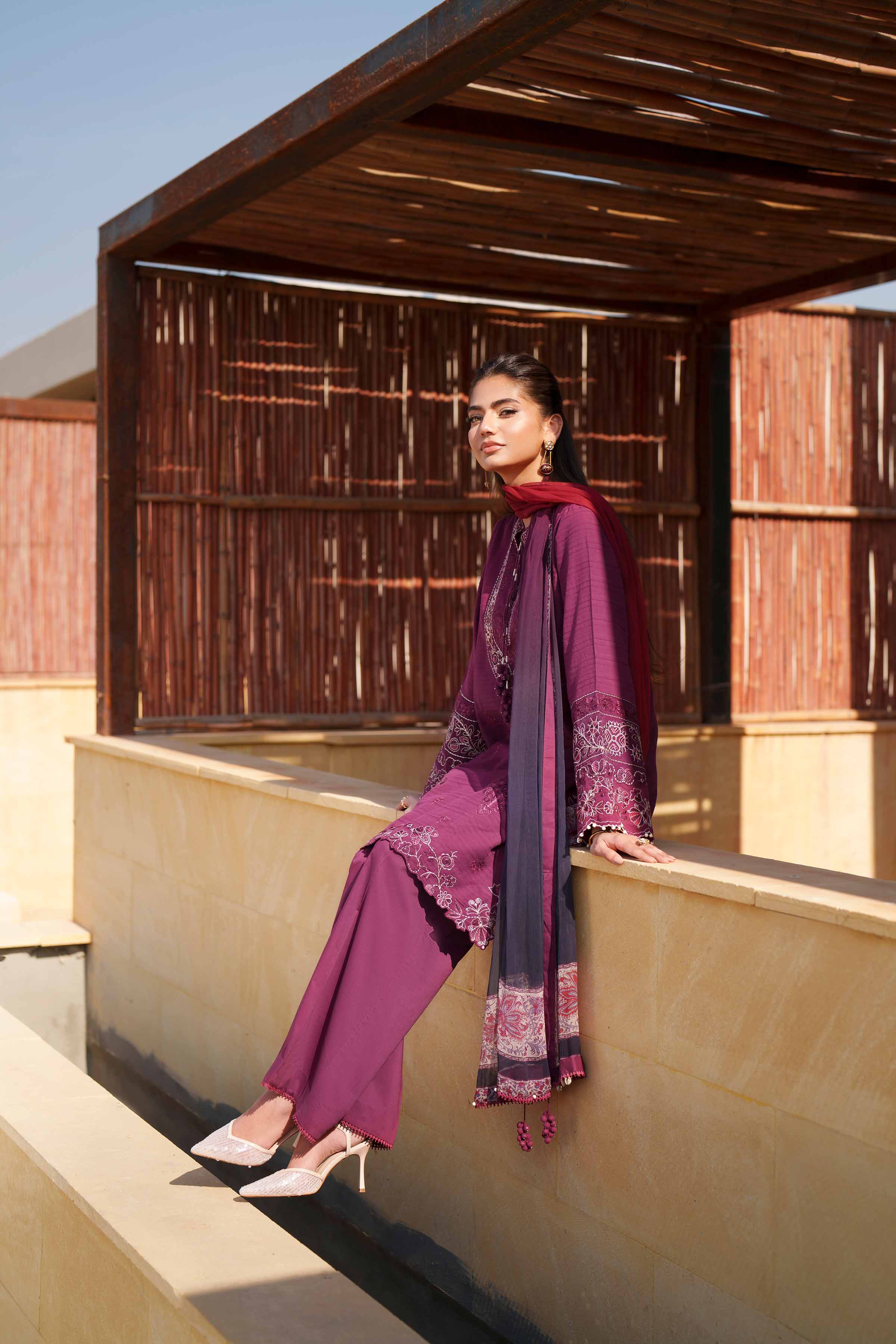 3 Piece - Digital Printed Embroidered Suit - 42601311