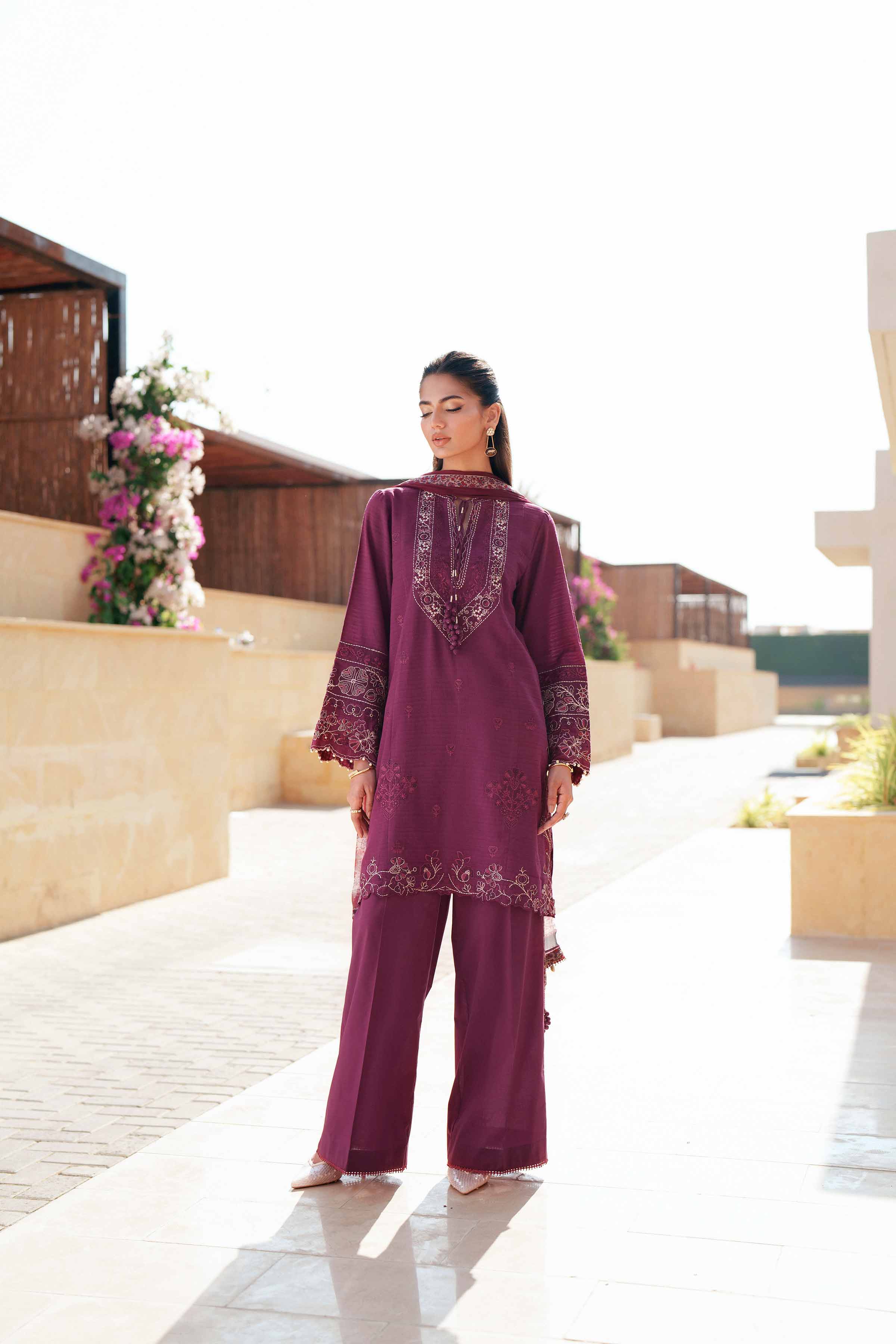 3 Piece - Digital Printed Embroidered Suit - 42601311