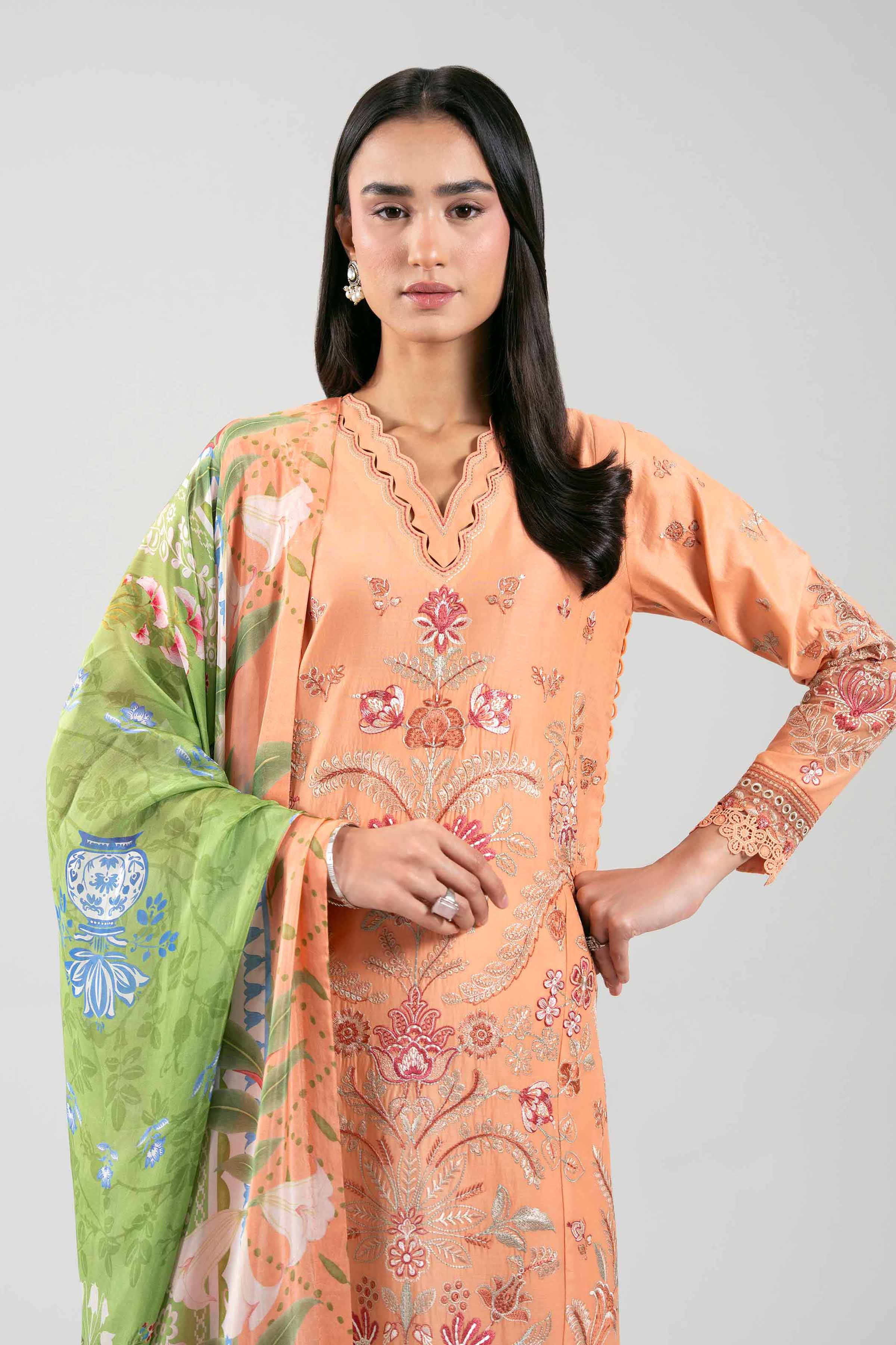 3 Piece - Digital Printed Embroidered Suit - 42601318