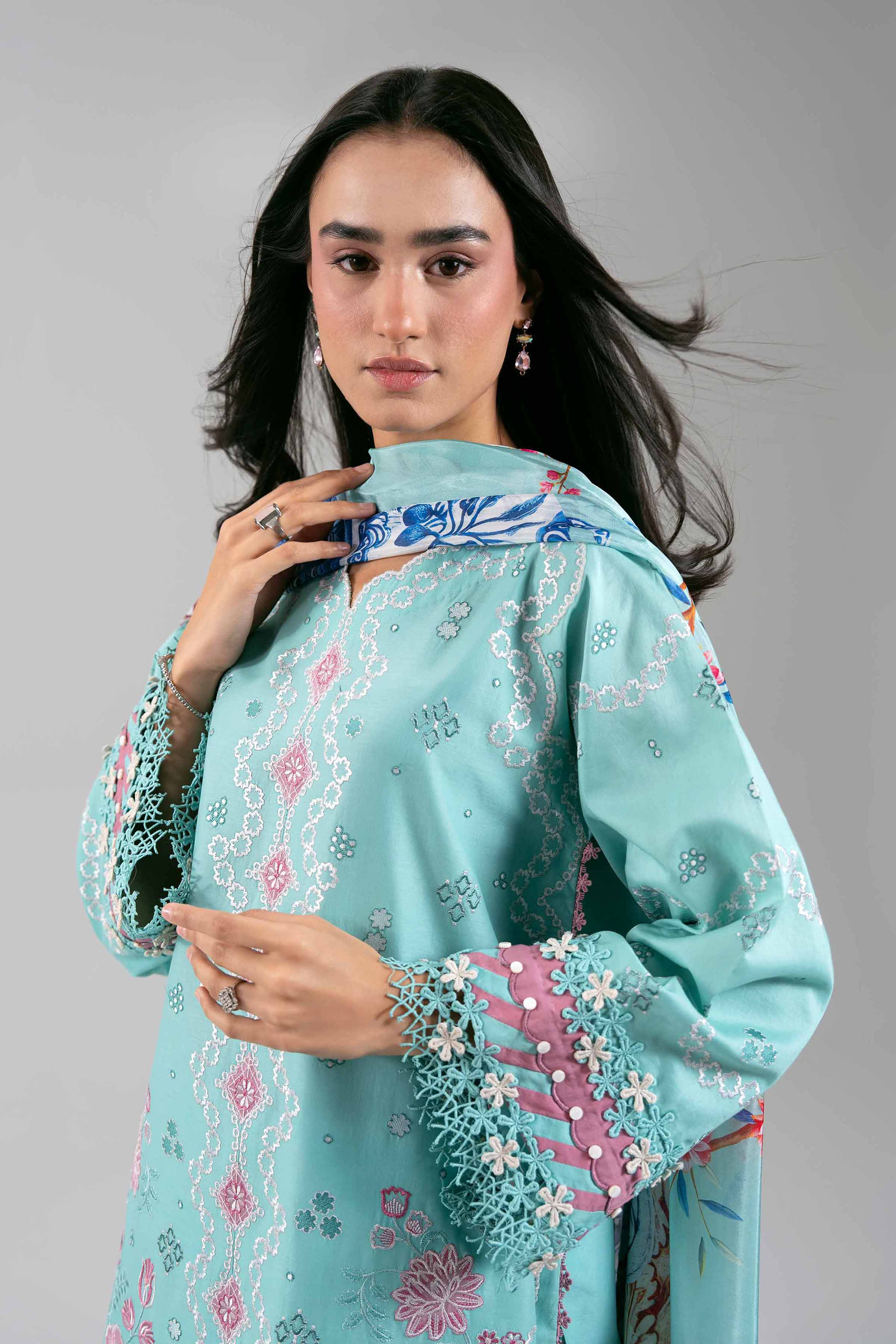 3 Piece - Digital Printed Embroidered Suit - 42601320