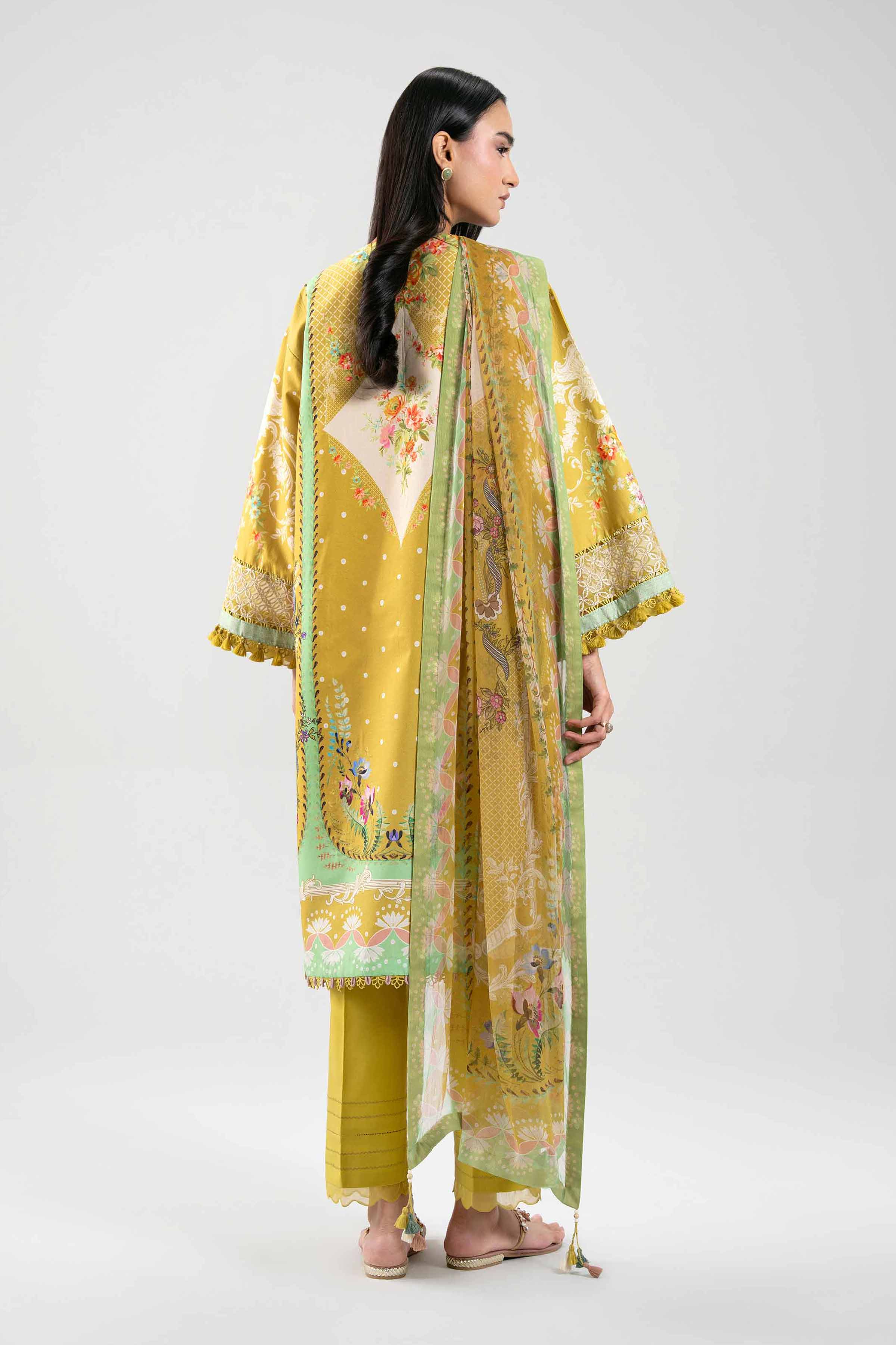 3 Piece - Digital Printed Embroidered Suit - 42601325