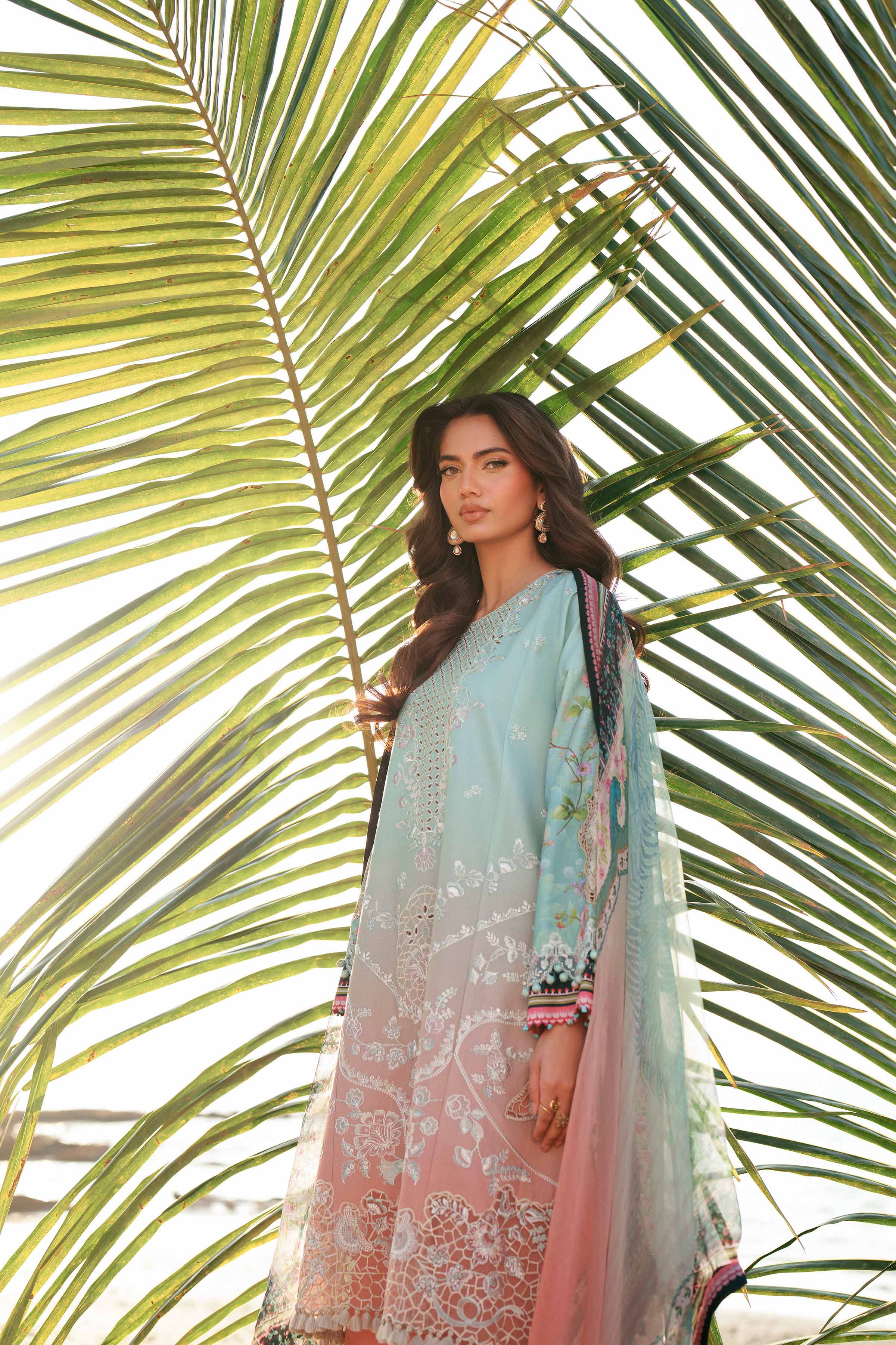 3 Piece - Digital Printed Embroidered Suit - 42601326