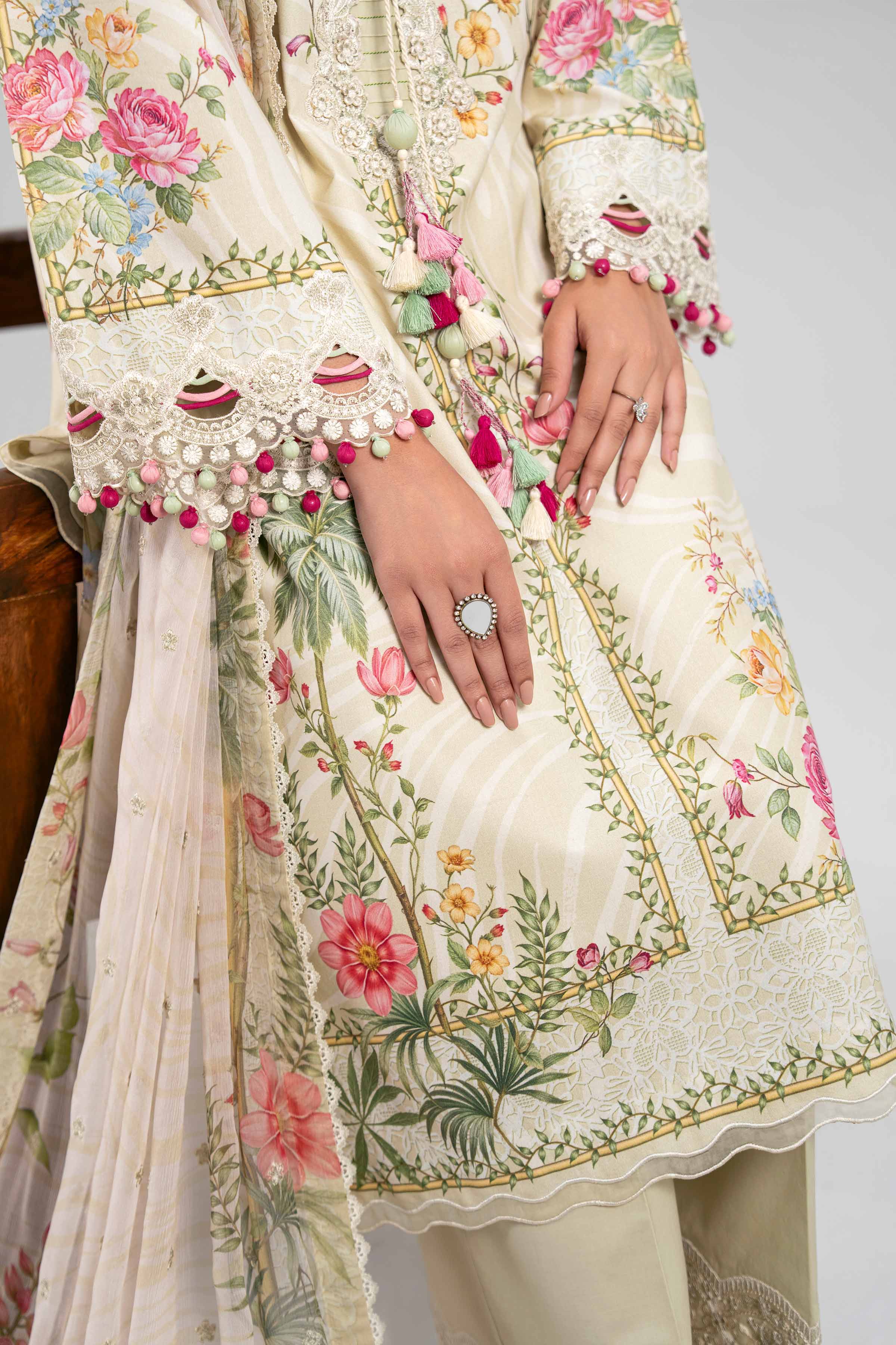 3 Piece - Digital Printed Embroidered Suit - 42601328