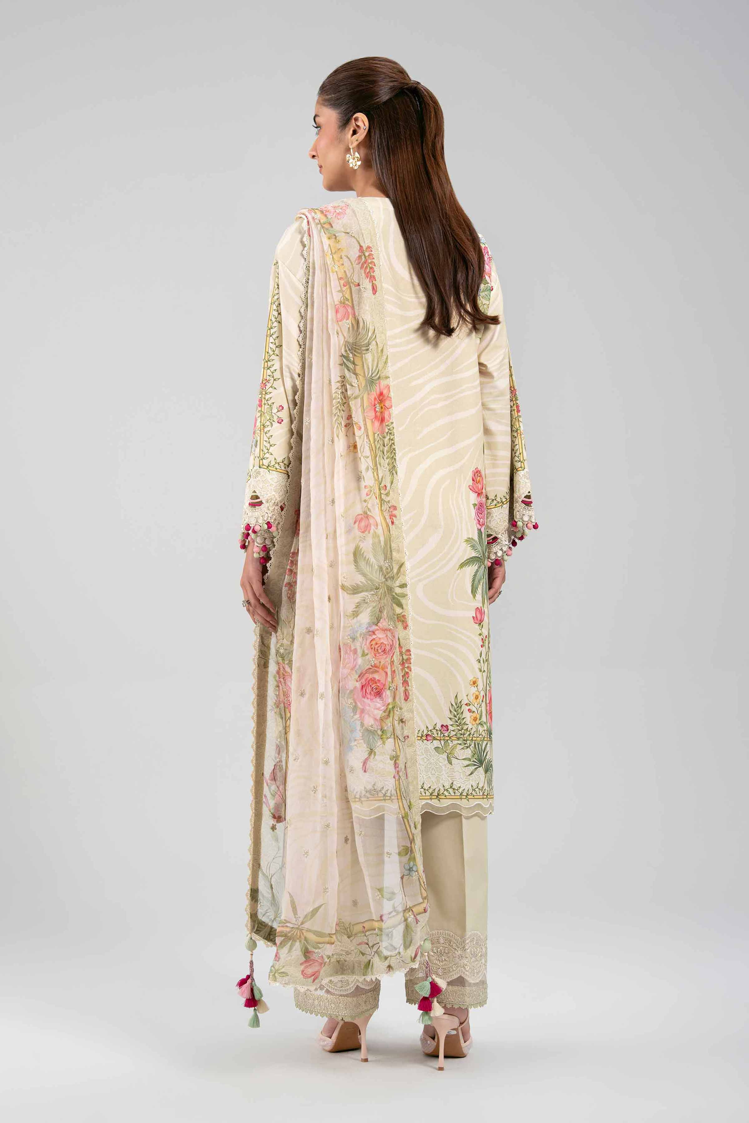 3 Piece - Digital Printed Embroidered Suit - 42601328