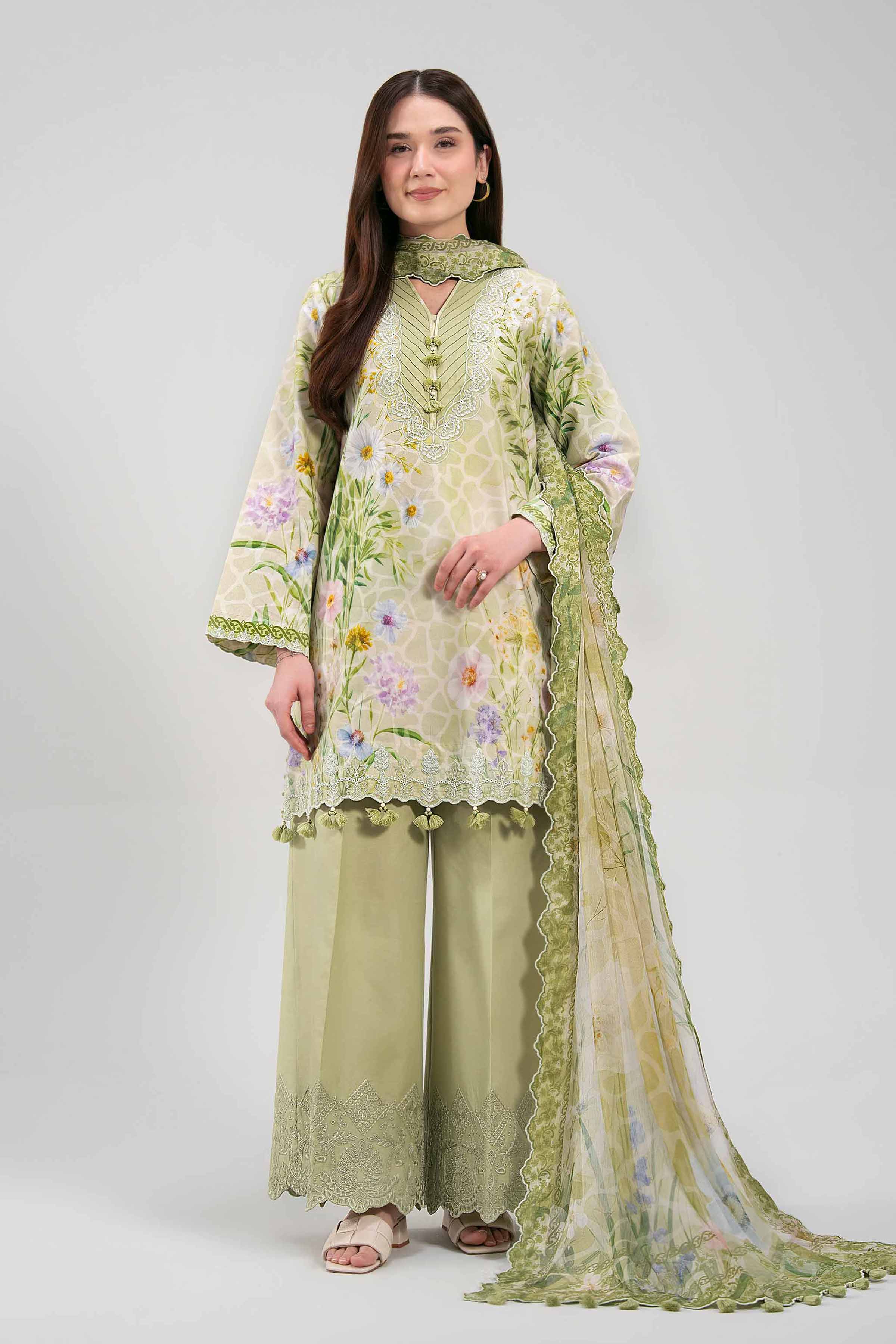 3 Piece - Embroidered Suit - 42601329 for Women - Unstitched Collection 