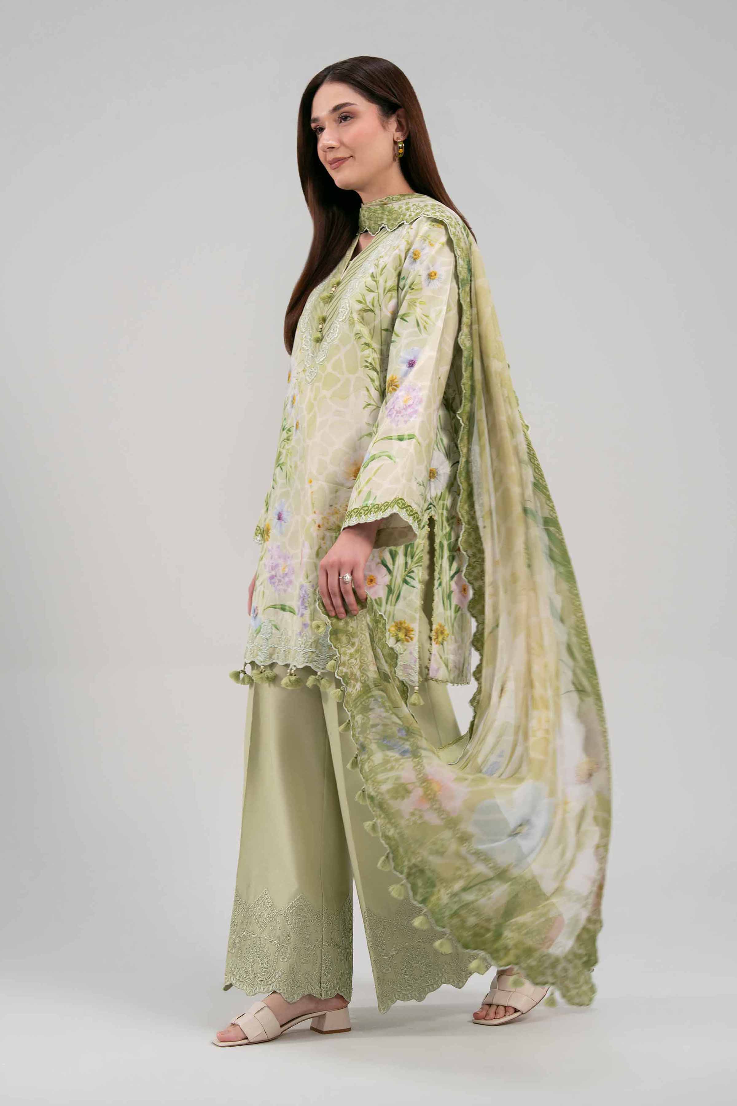 3 Piece - Embroidered Suit - 42601329 for Women - Unstitched Collection 