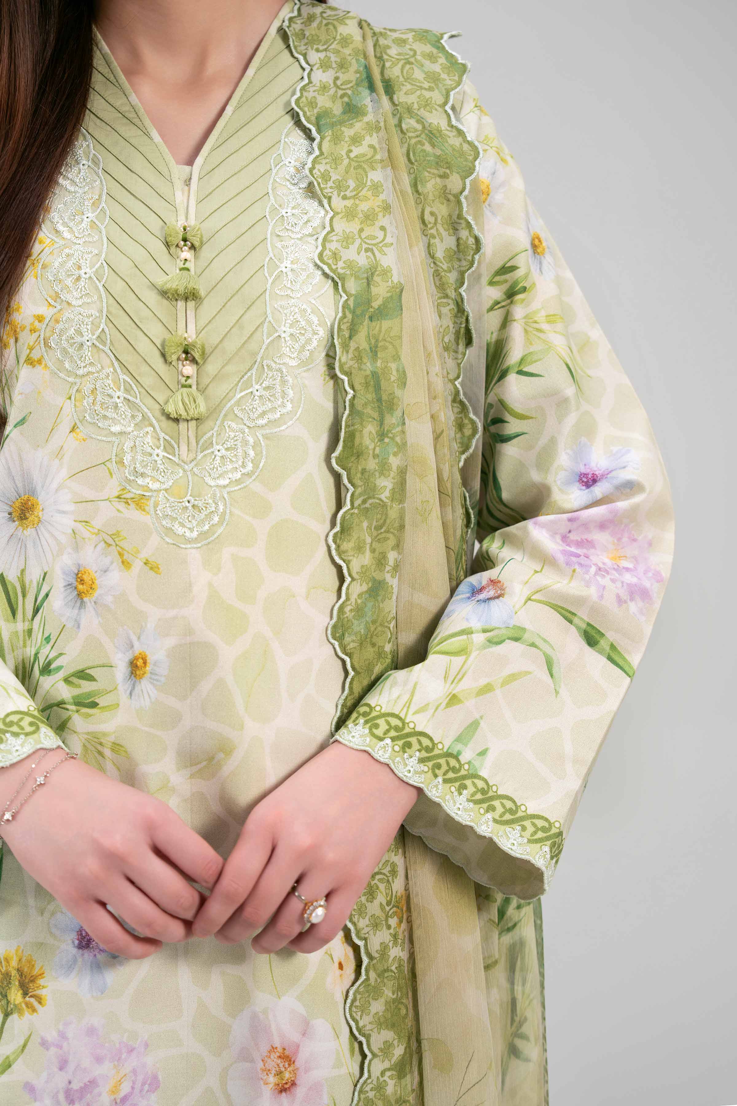 3 Piece - Embroidered Suit - 42601329 for Women - Unstitched Collection 