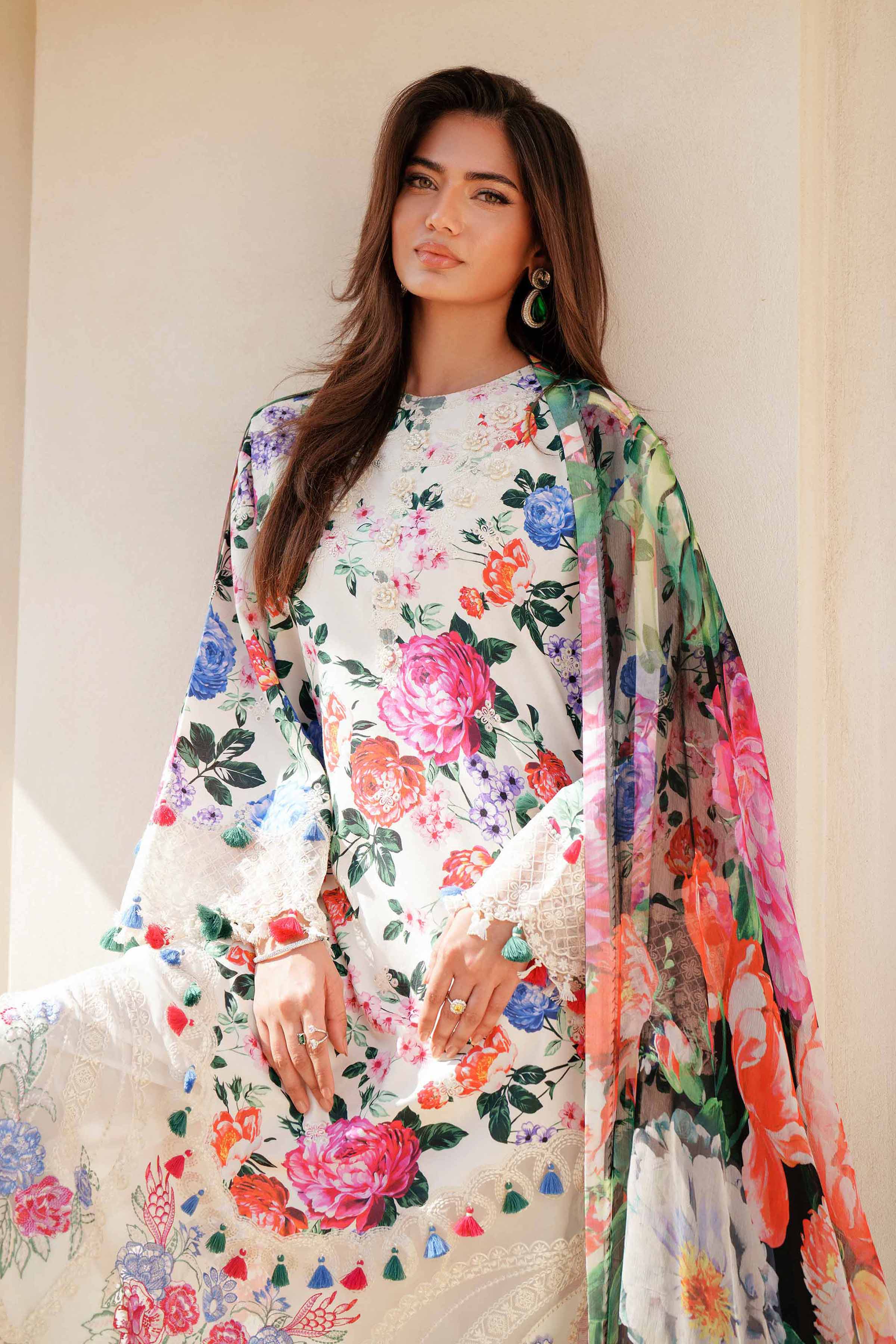 3 Piece - Digital Printed Embroidered Suit - 42601331