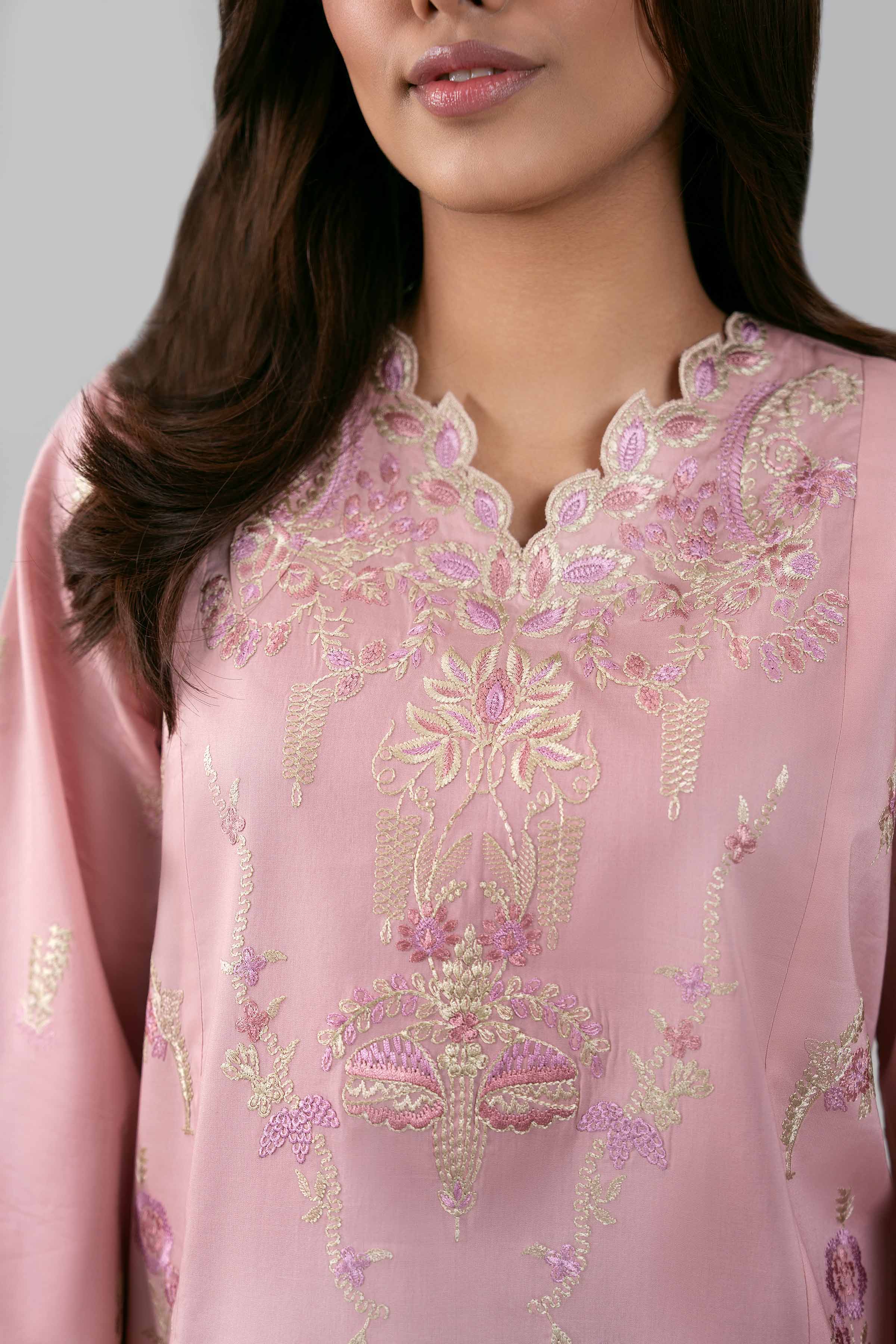 3 Piece - Digital Printed Embroidered Suit - 42601337 Pink Lawn 3PC Embroidered UNSTITCHED