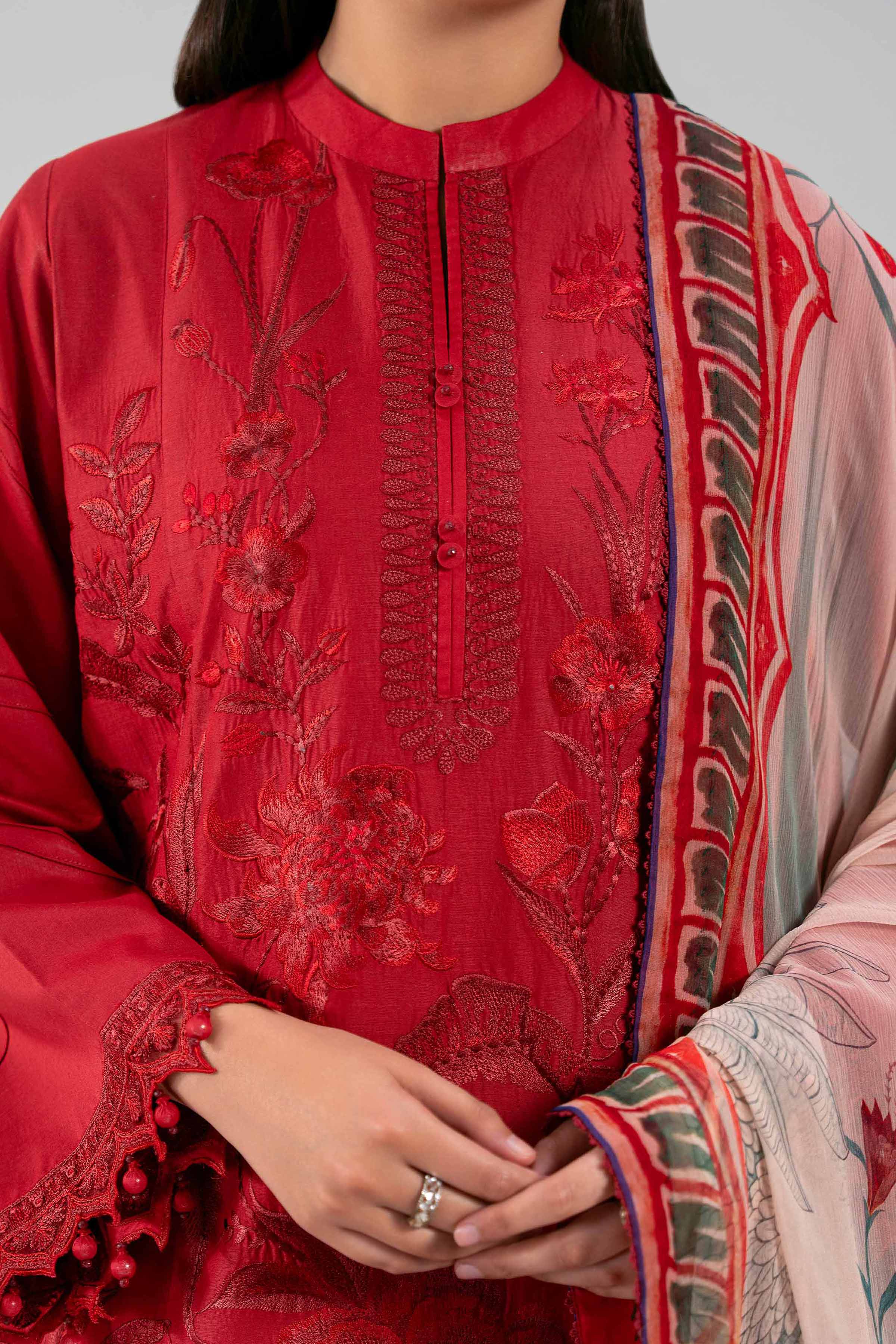 3 Piece - Digital Printed Embroidered Suit - 42601342