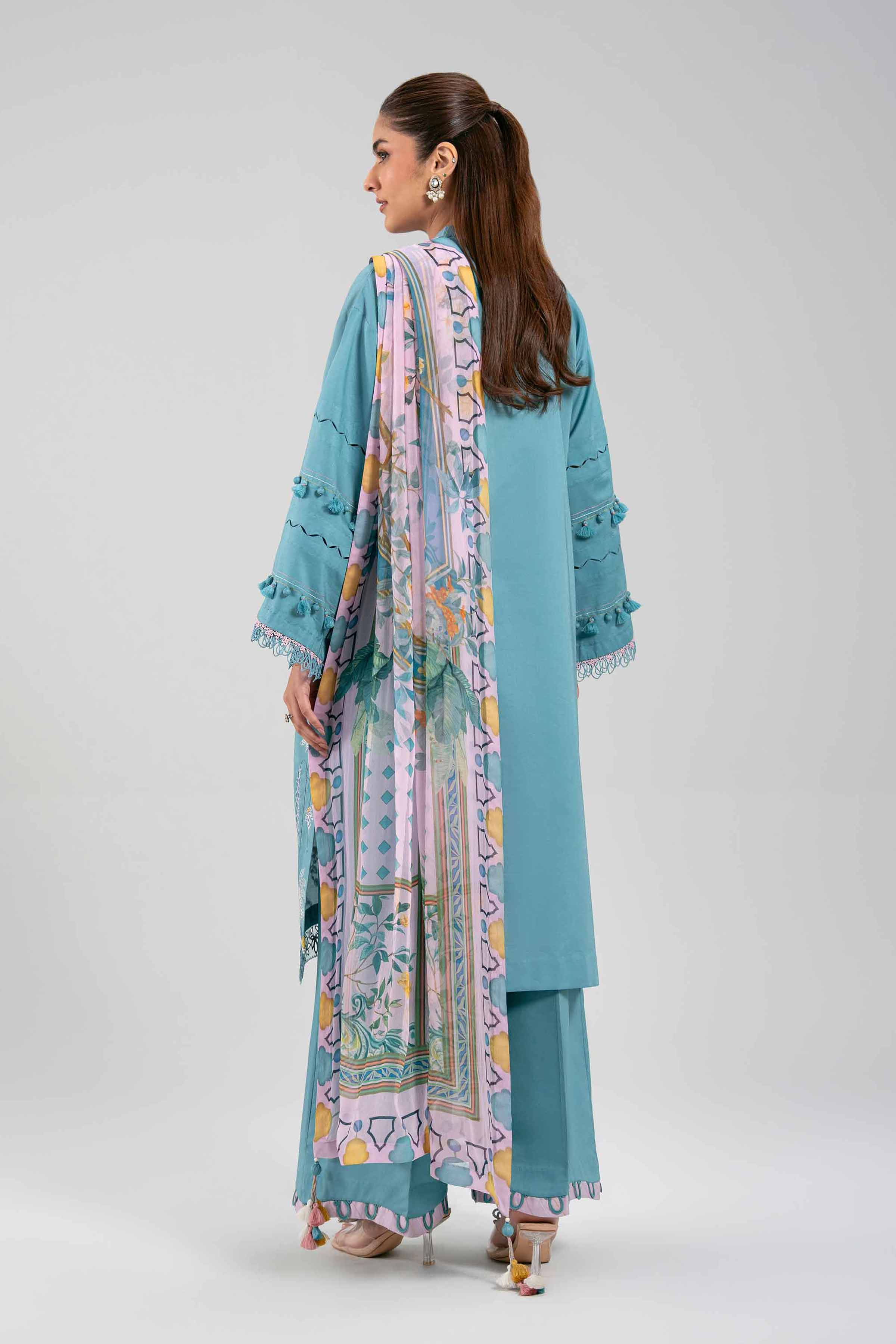 3 Piece - Digital Printed Embroidered Suit - 42601343