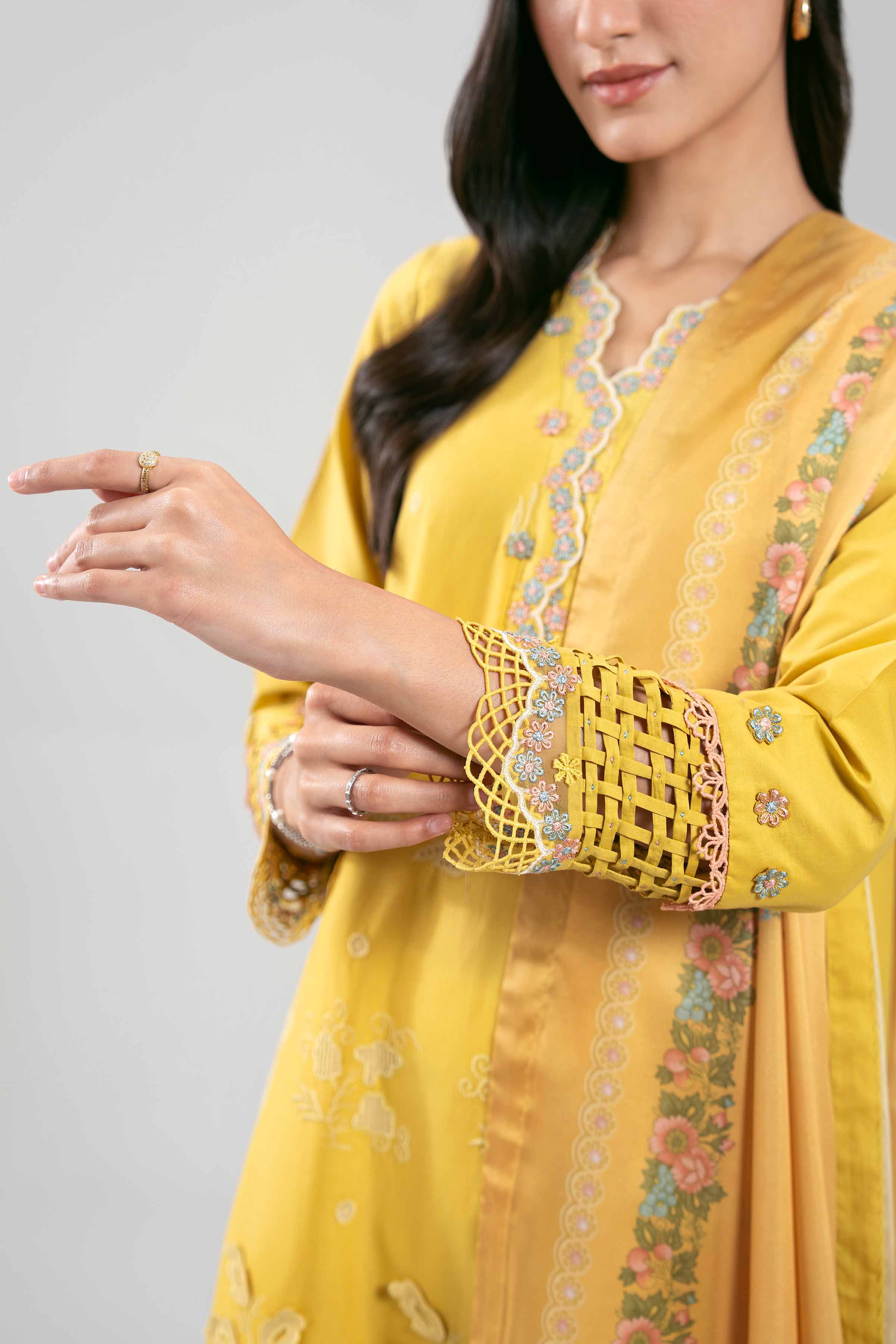 3 Piece - Embroidered Suit - 42601344 for Women - Unstitched Collection 