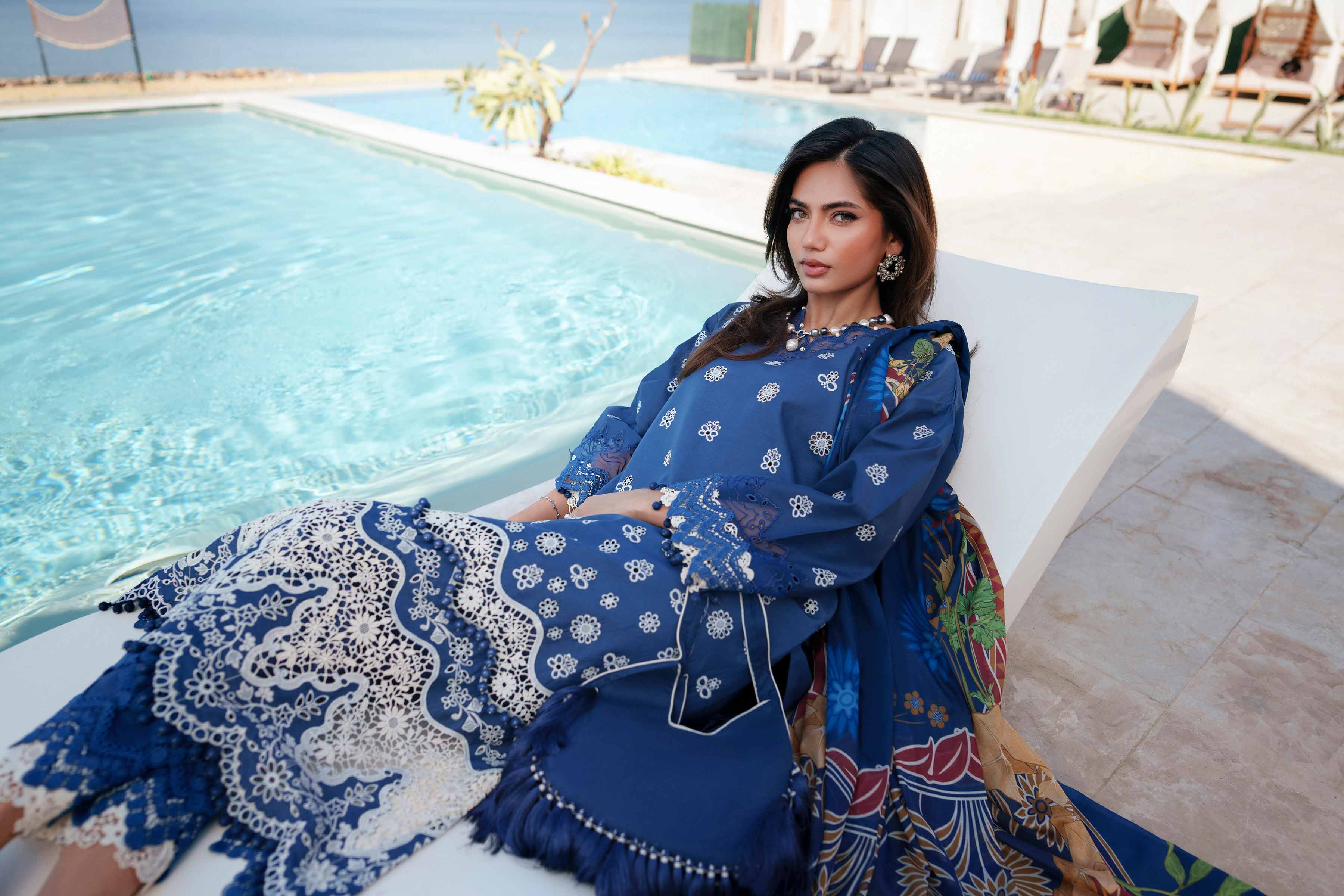 3 Piece - Digital Printed Embroidered Suit - 42601346