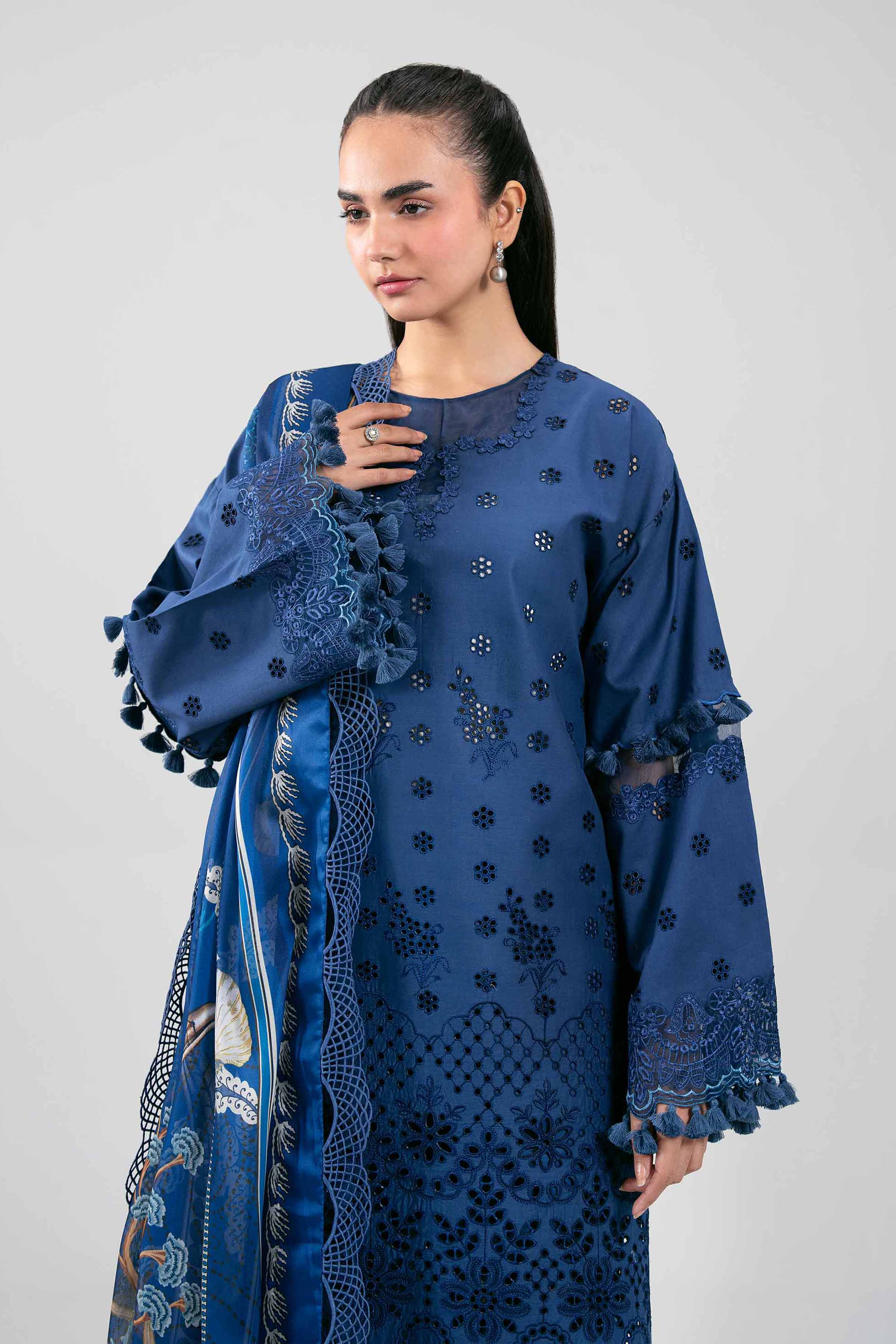 3 Piece - Digital Printed Embroidered Suit - 42601353