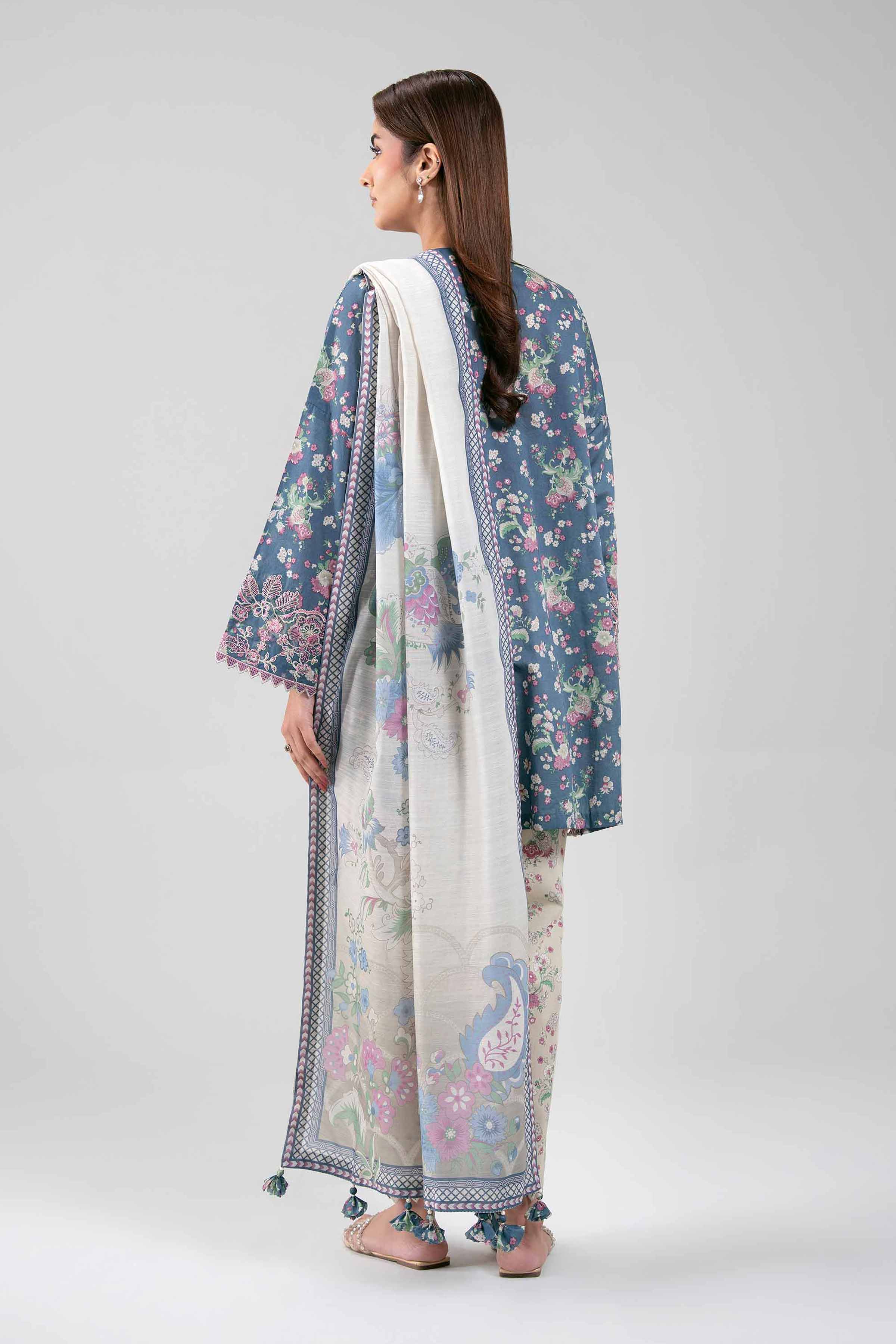 3 Piece - Digital Printed Embroidered Suit - 42601356