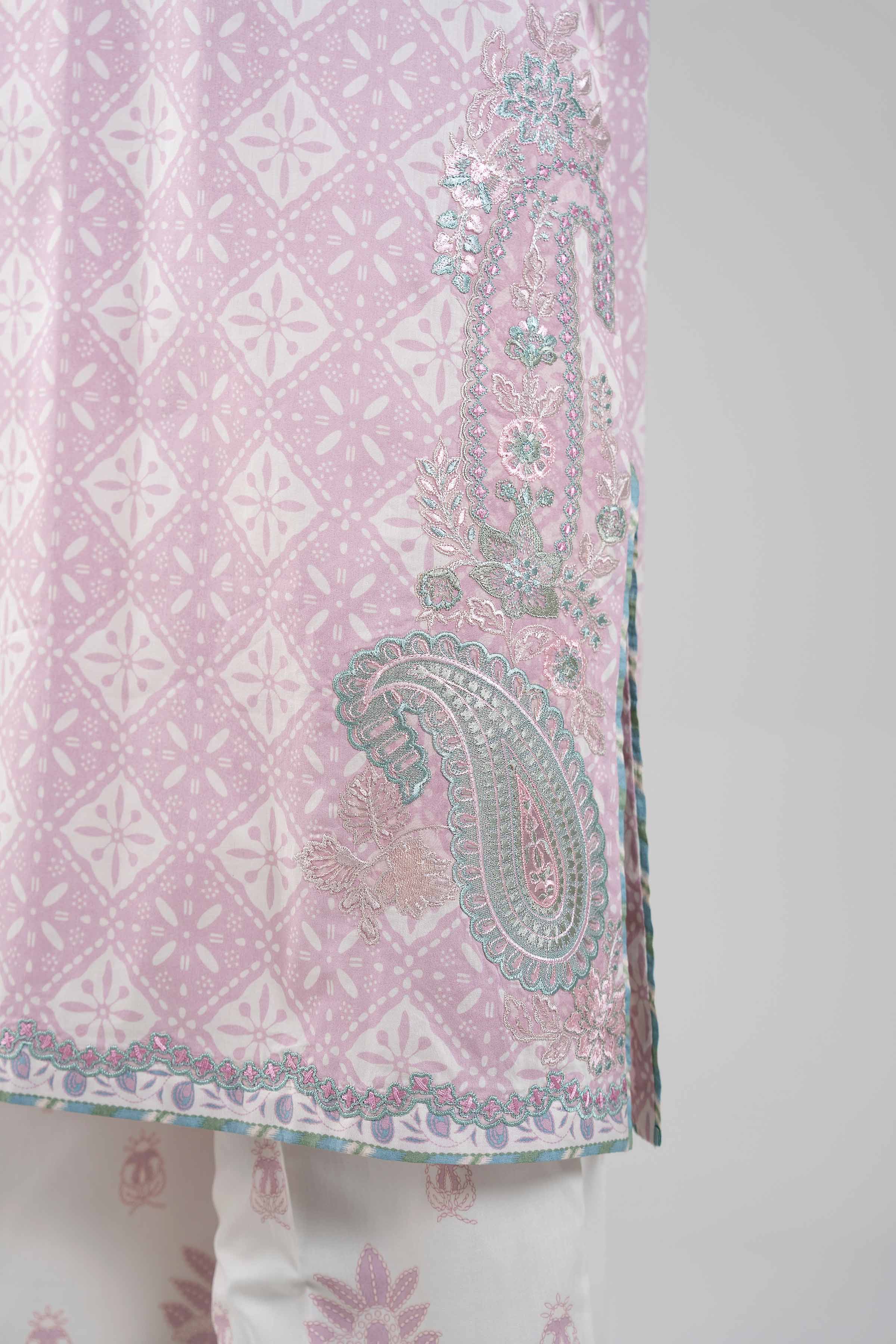 3 Piece - Digital Printed Embroidered Suit - 42601362