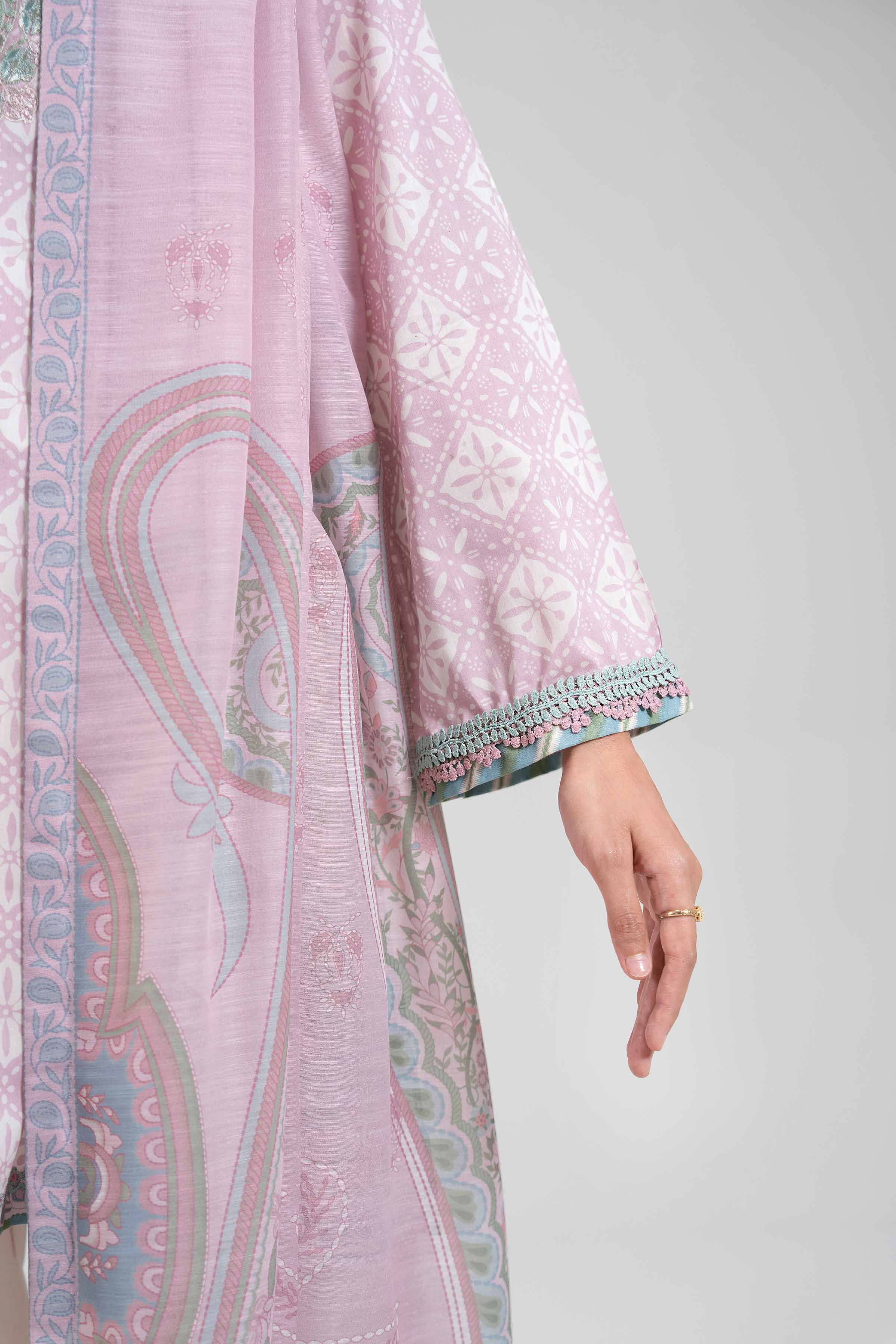 3 Piece - Digital Printed Embroidered Suit - 42601362