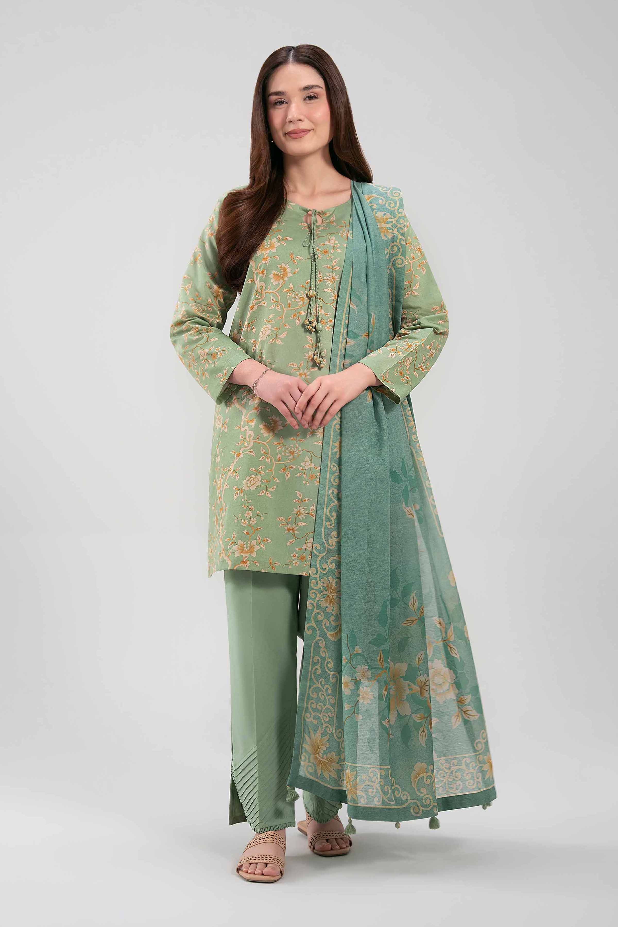 3 Piece - Printed Suit - 42601365 NishatUAE   3PC Printed Unstitched