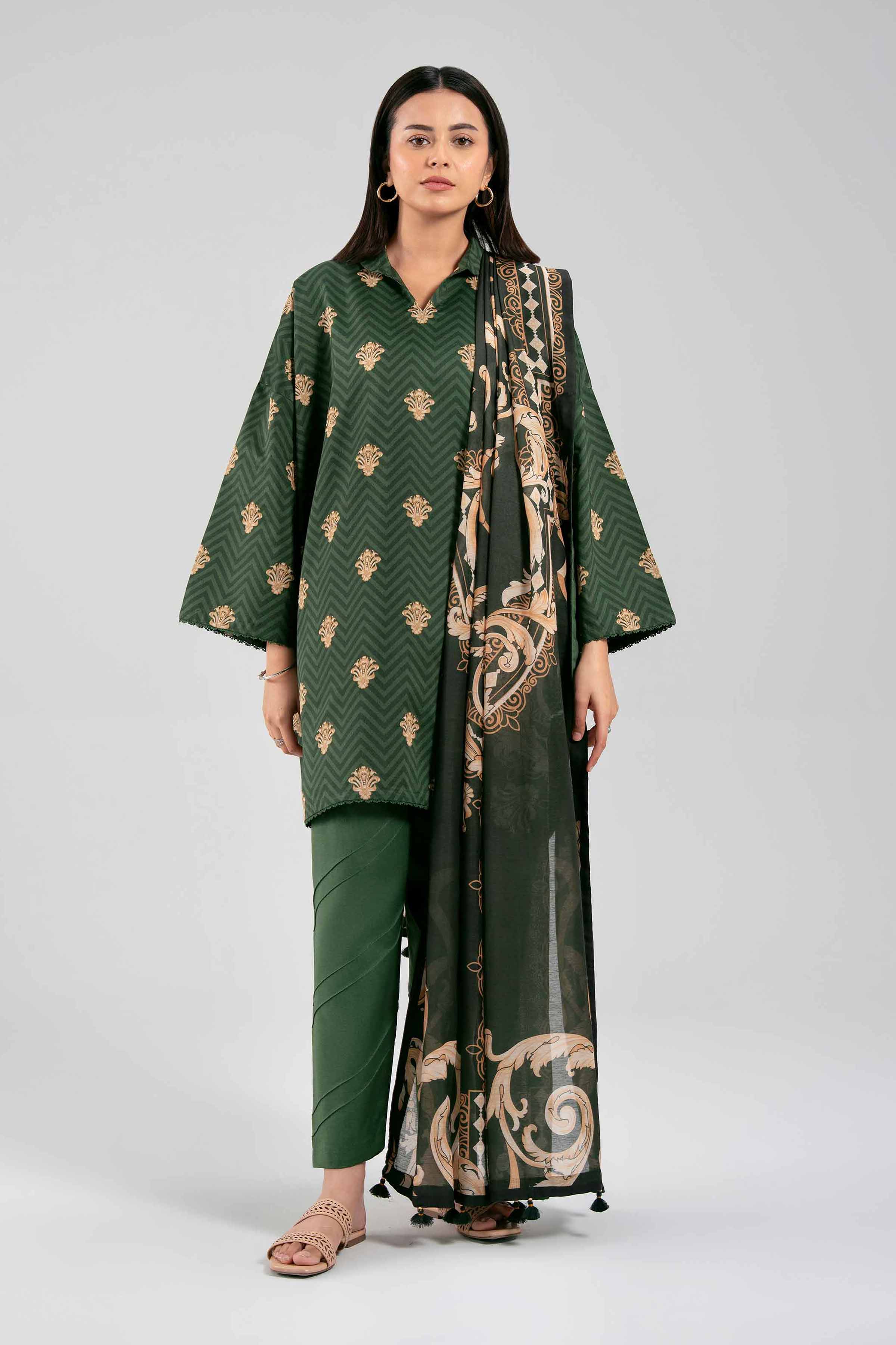 3 Piece - Printed Suit - 42601366 NishatUAE   3PC Printed Unstitched