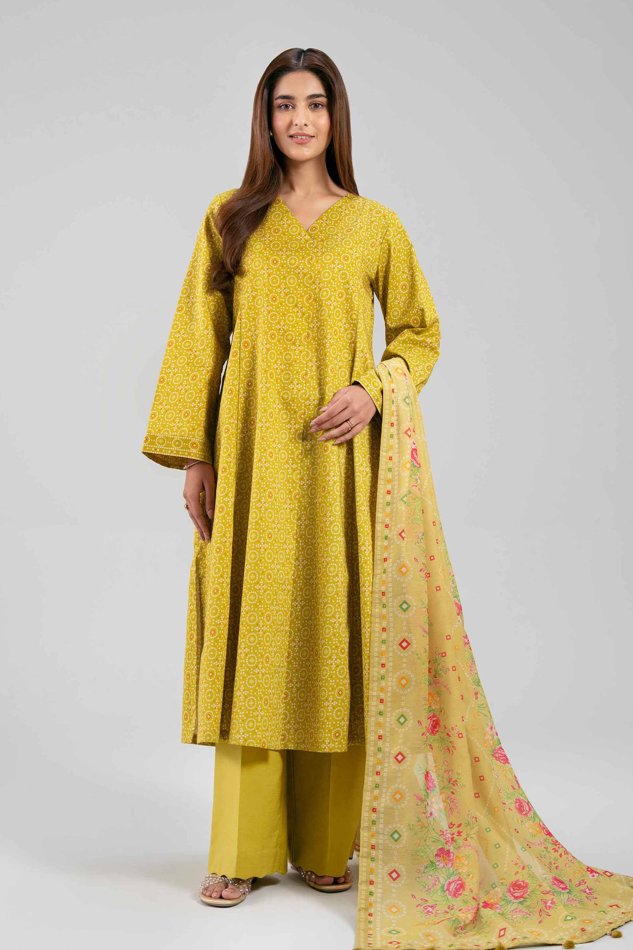 3 Piece - Printed Suit - 42601376 NishatUAE   3PC Printed Unstitched