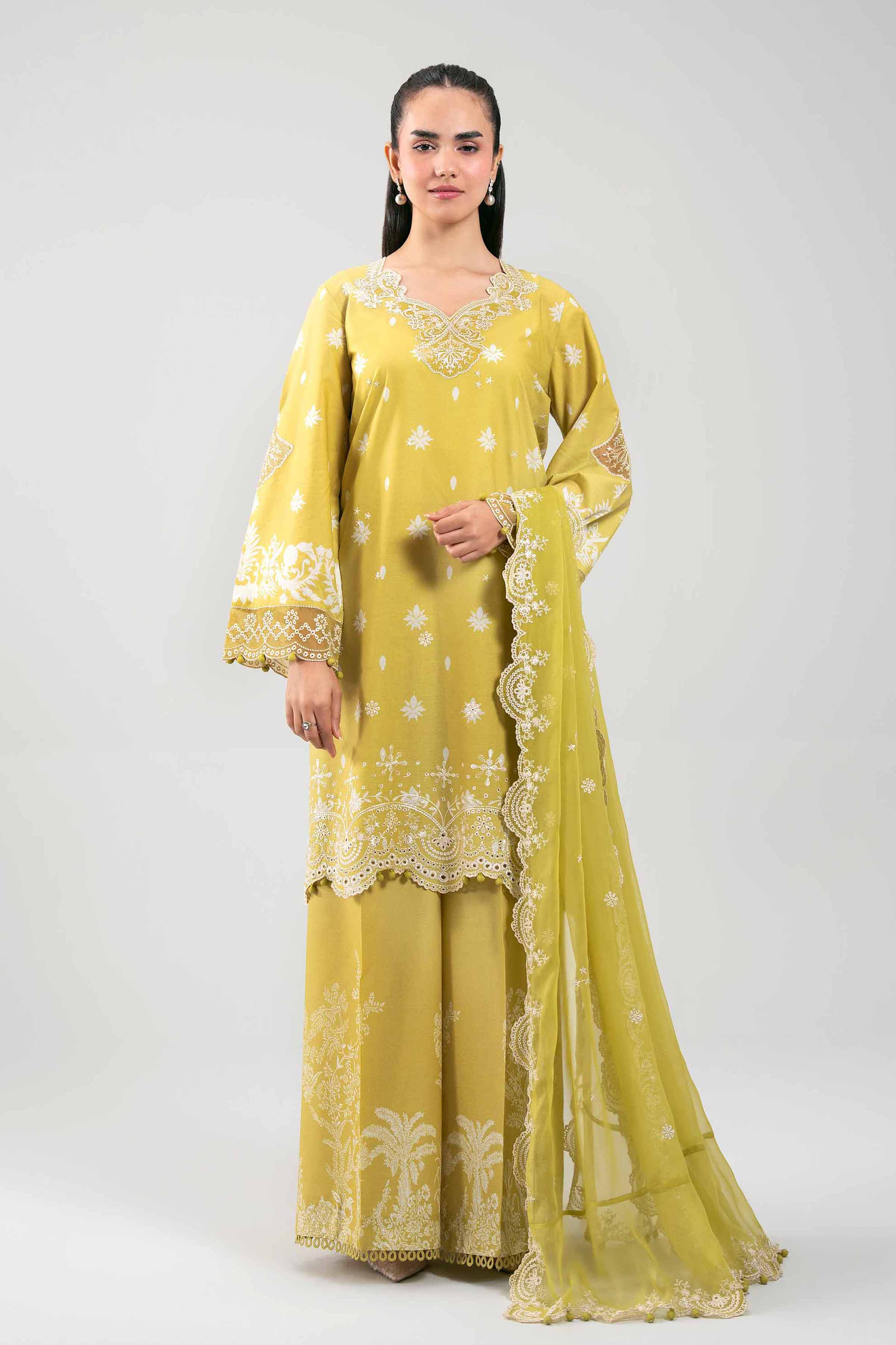 3 Piece - Embroidered Suit - 42601386 for Women - Unstitched Collection 