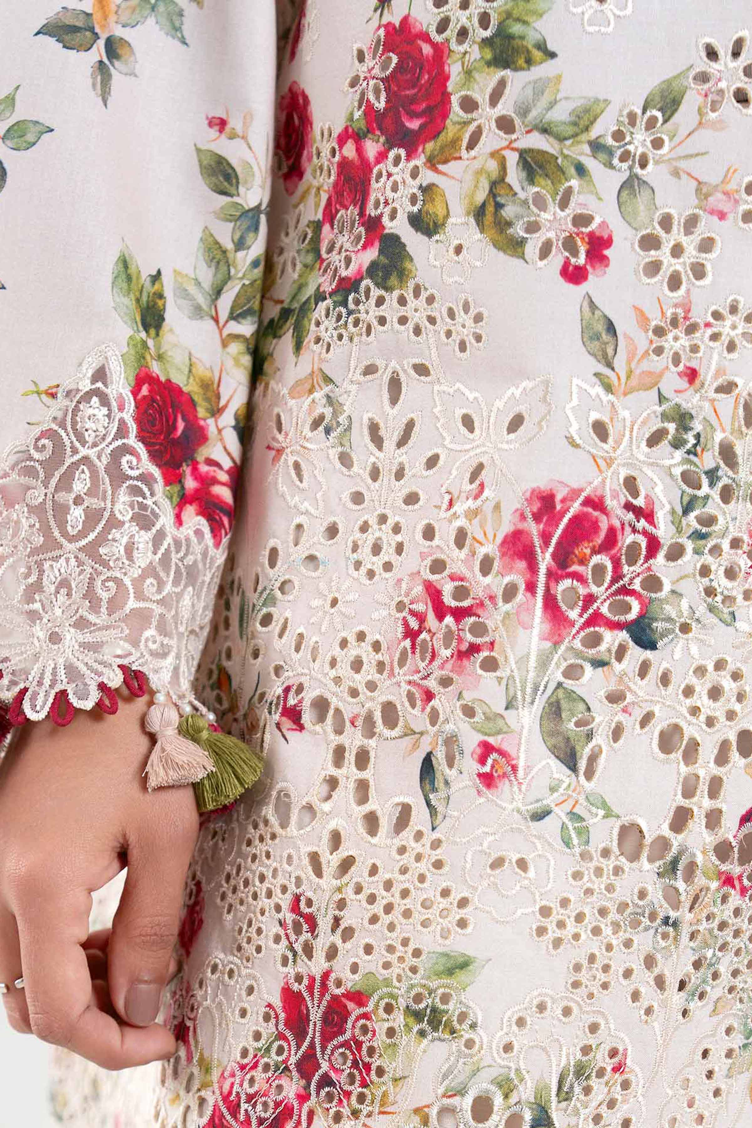 3 Piece - Digital Printed Embroidered Suit - 42601395