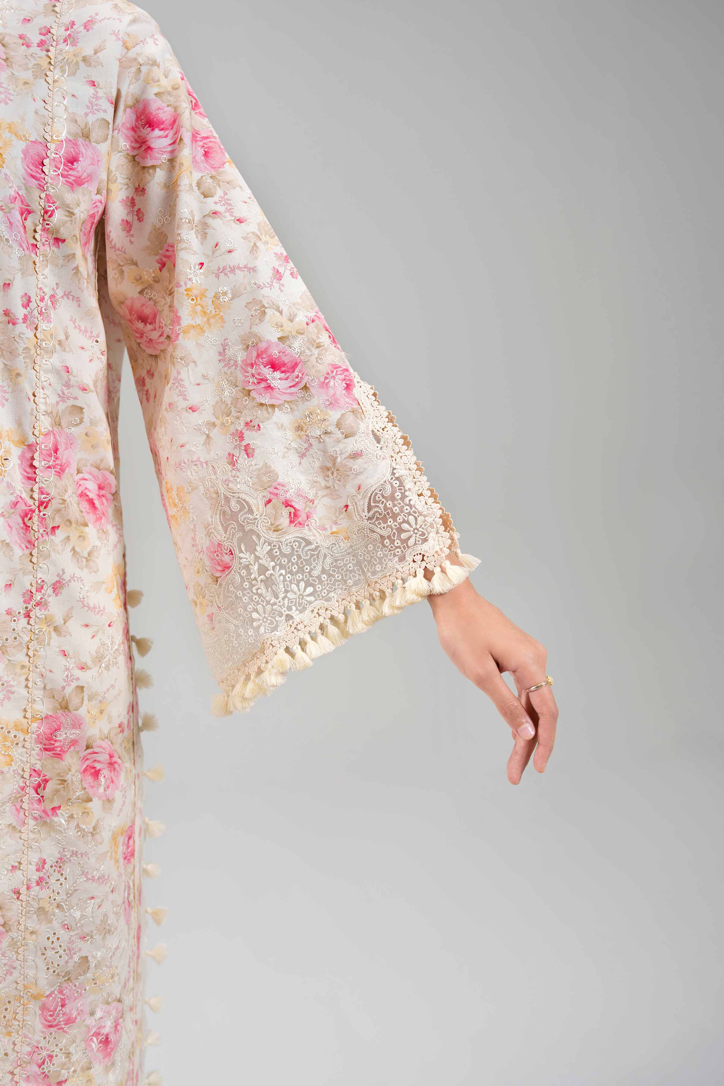 3 Piece - Digital Printed Embroidered Suit - 42601398 Pink Lawn 3PC Embroidered UNSTITCHED