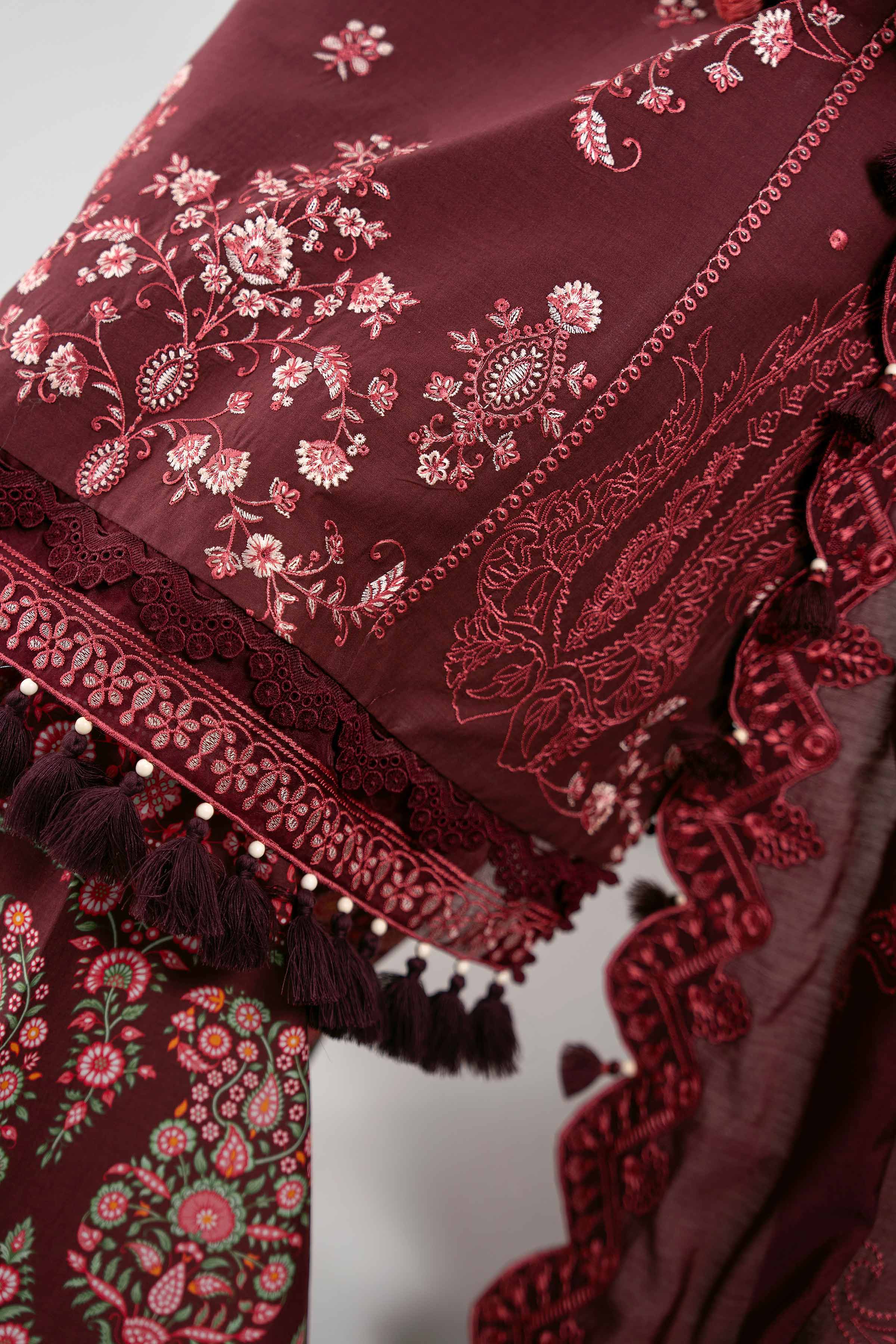 3 Piece - Digital Printed Embroidered Suit - 42601401