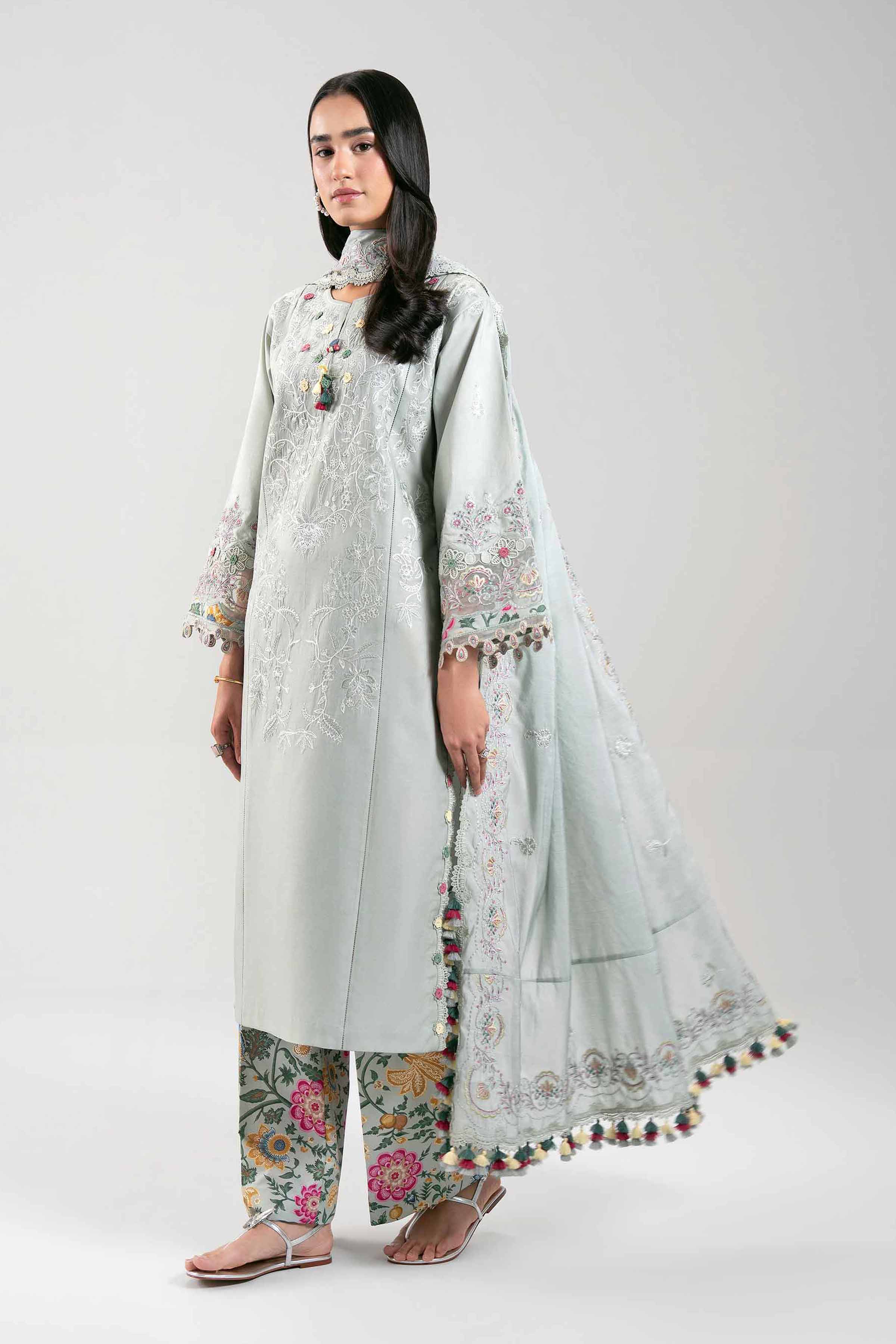 3 Piece - Embroidered Suit - 42601402 for Women - Unstitched Collection 