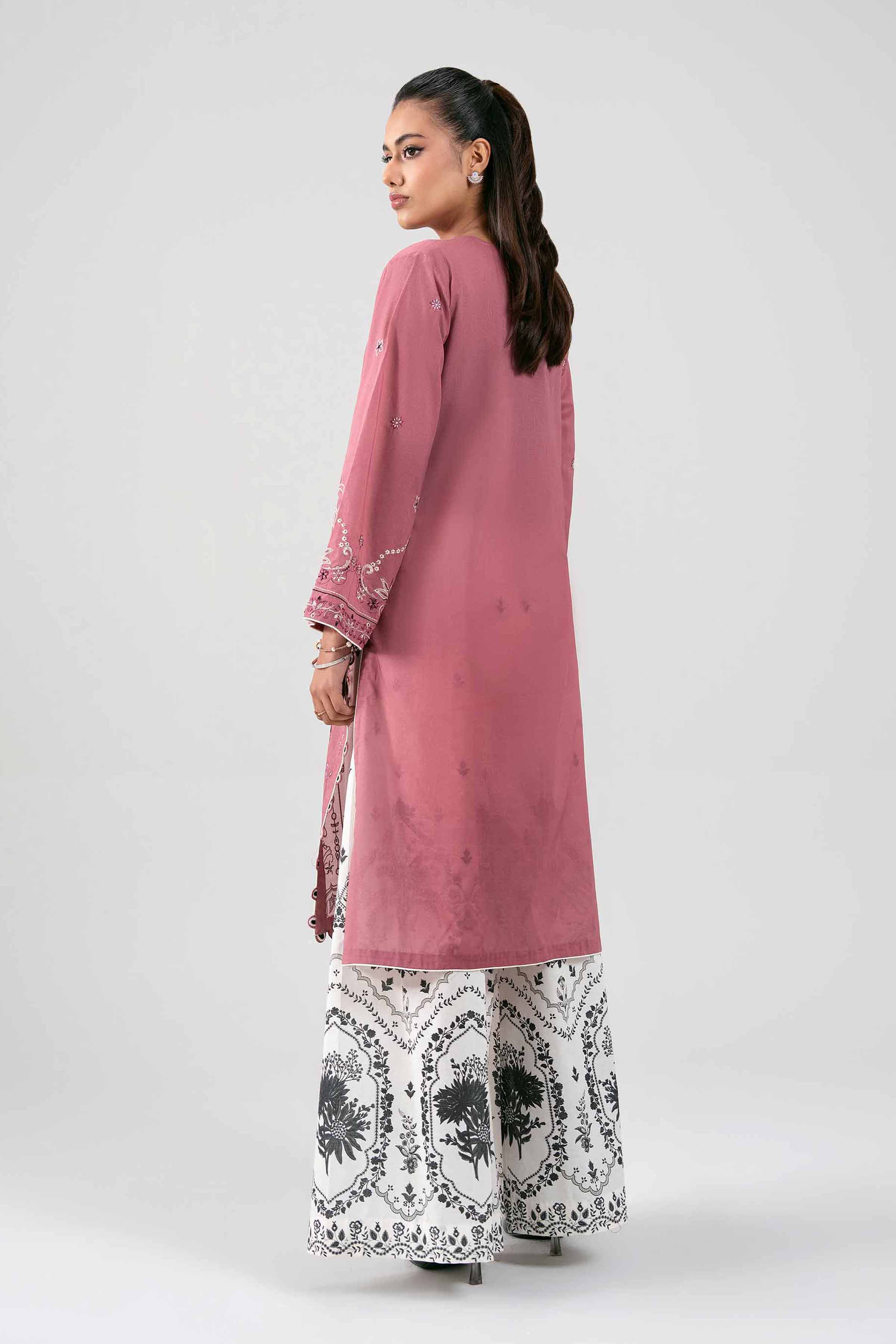 2 Piece - Digital Printed Embroidered Suit - 42601421 Pink Lawn 2PC Embroidered Summer