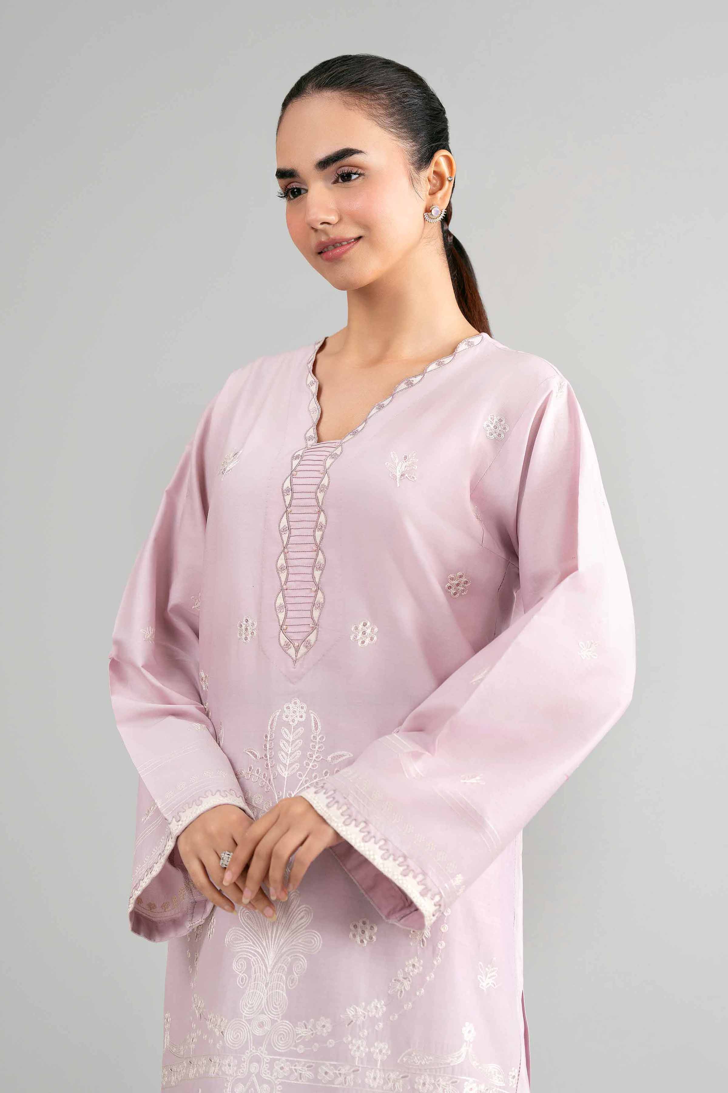 2 Piece - Embroidered Suit - 42601429 Pink Lawn 2PC Embroidered