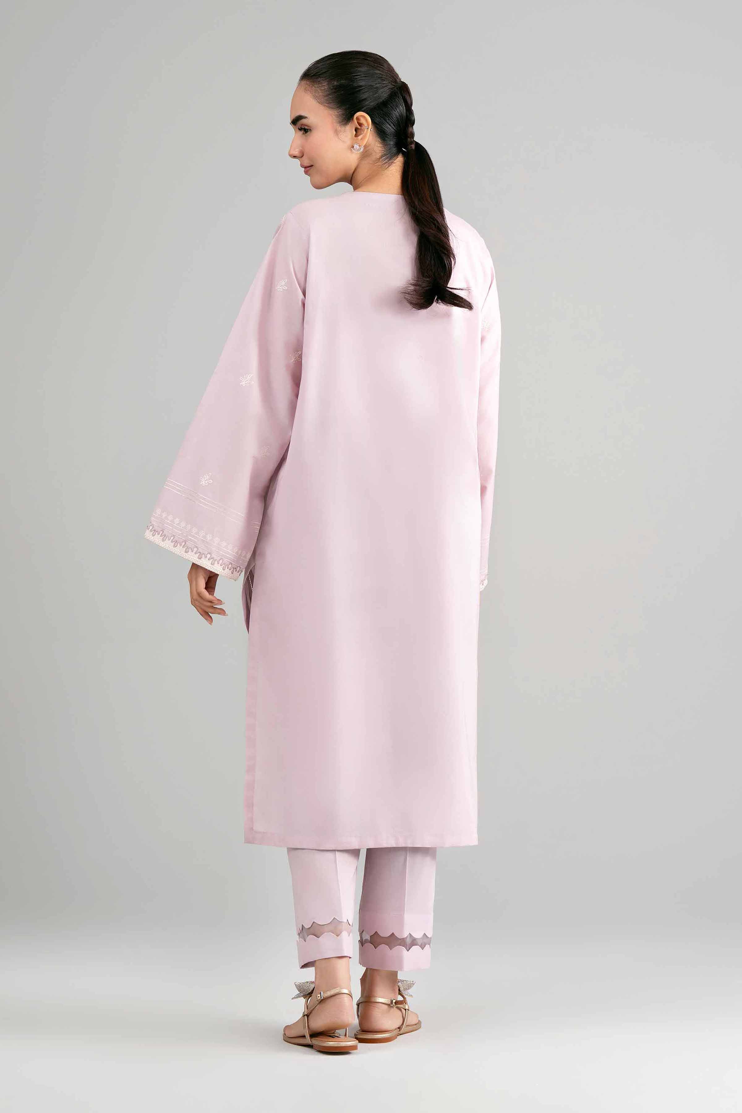 2 Piece - Embroidered Suit - 42601429 Pink Lawn 2PC Embroidered