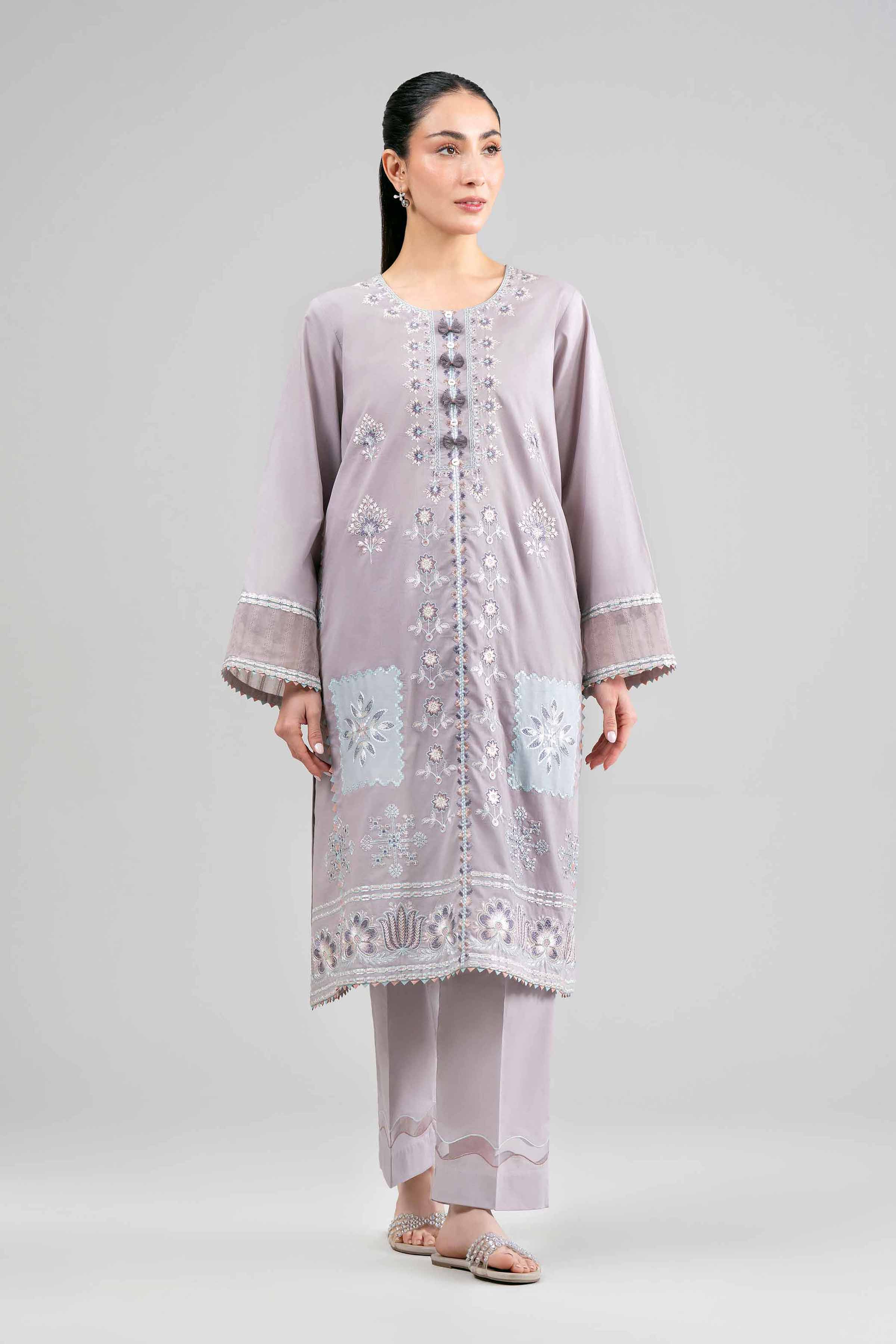 2 Piece - Embroidered Suit - 42601430 Beige Lawn 2PC Embroidered