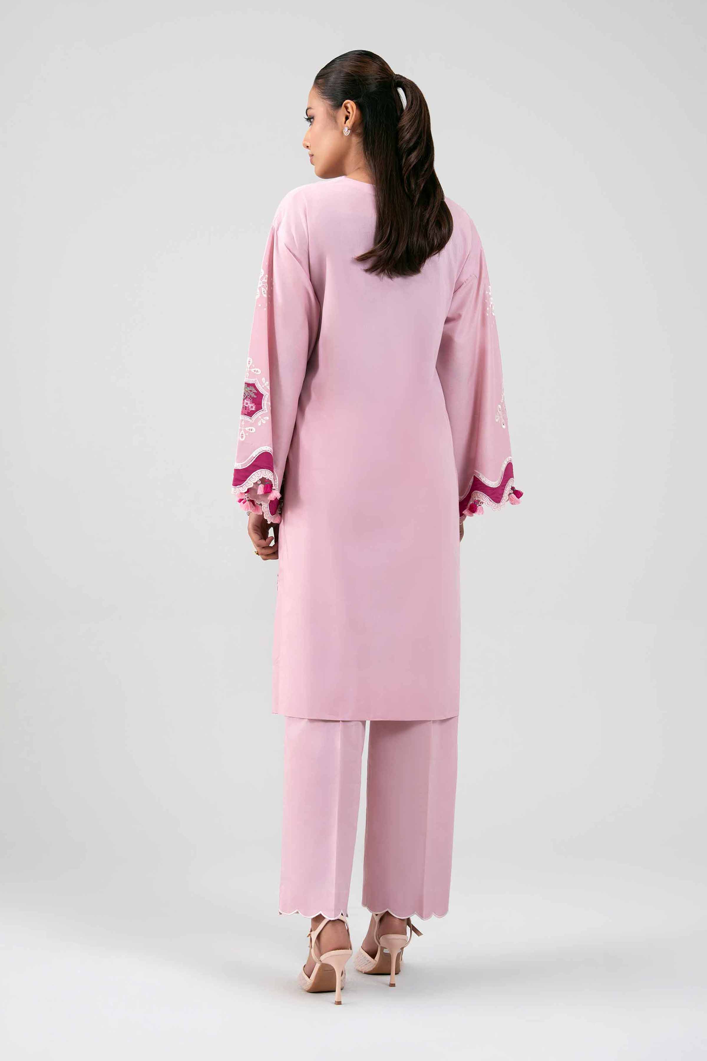 2 Piece - Embroidered Suit - 42601433 Pink Lawn 2PC Embroidered