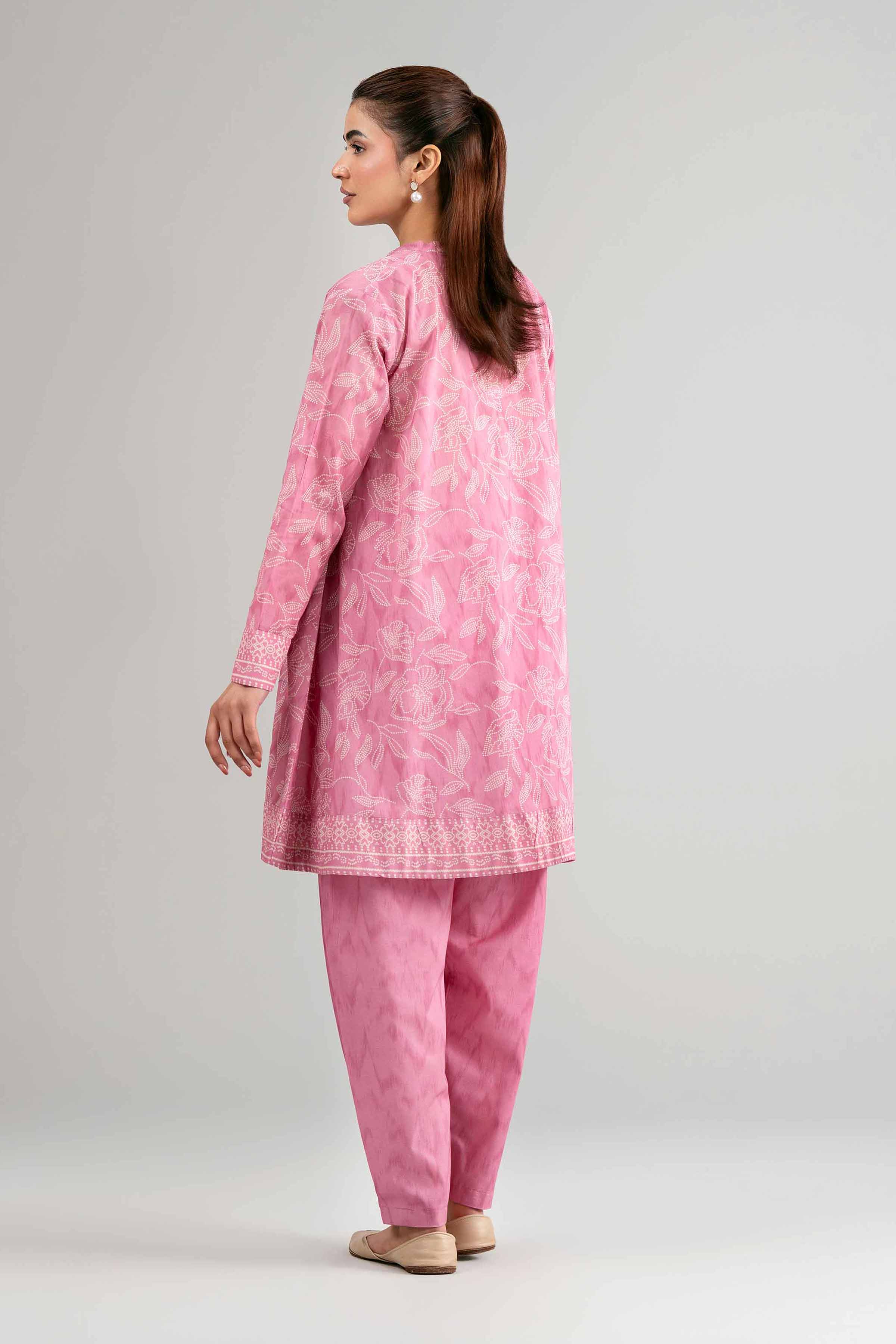 2 Piece - Printed Suit - 42601434 Pink Lawn 2PC Printed Summer